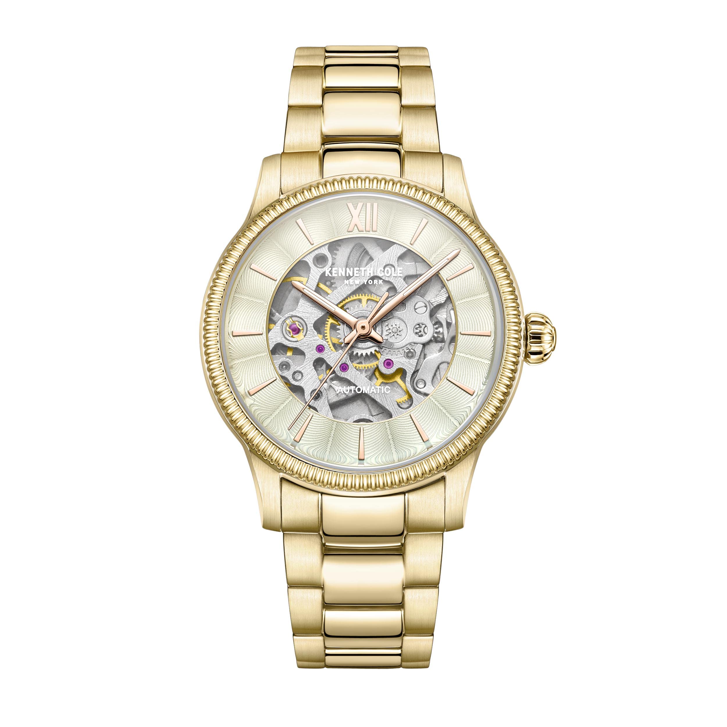 Kenneth Cole New YorkWomen's 35mm Automatic Watch with Coin-Edge Bezel