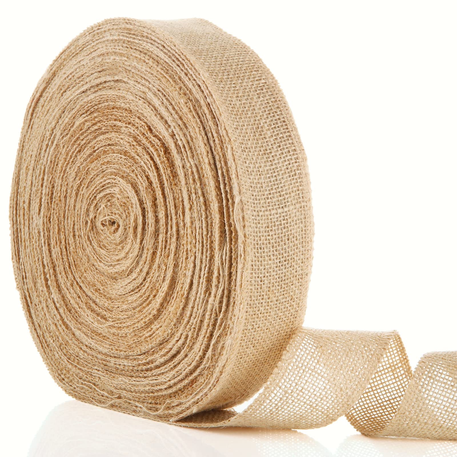 Ruban De Jute Naturel 50m X 3cm - Rouleau Pour Emballage Cadeau, Décoration Mariage, Style Vintage