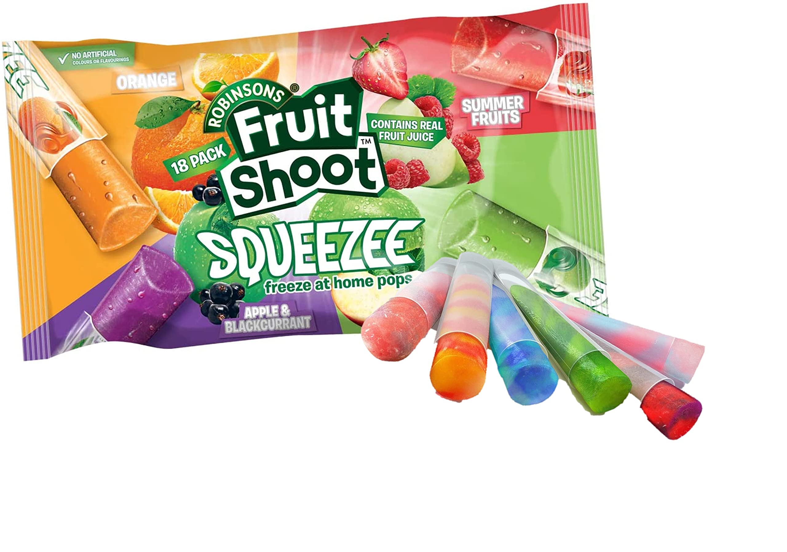 Fruit Shoot No Added Sugar Squeezy Ice Pops Pack of 3 (i.e. 54 x 30ml