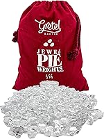 GretelBaking Jewel Borosilicate Glass Pie Weights 2.5LB - Anti-Roll, Dust-Free for Perfect Blind Baking Crust w/ Storage Bag