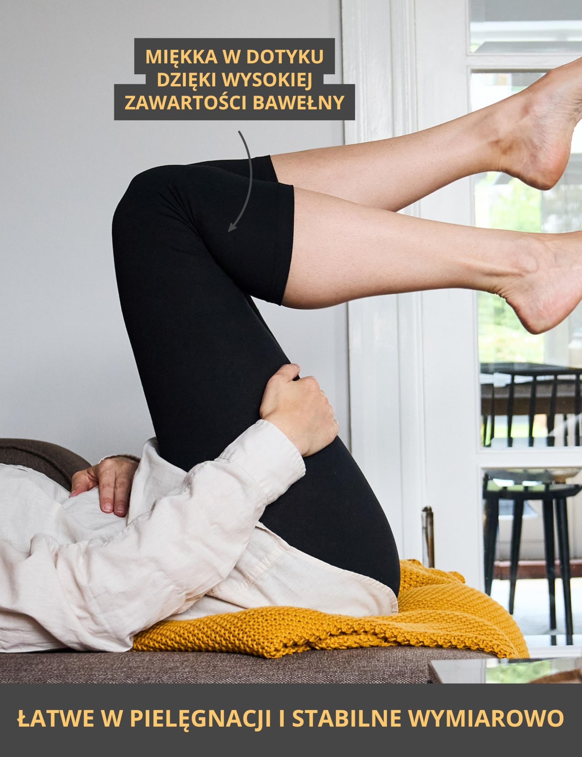 Basic Treasure 1 para legginsów Capri Damen 3/4, wysoka talia Fitnesshose Gym 3/4, 95% Baumwolle, Kurze Legginsy, Blickdichte Yogahose ¾