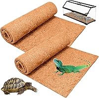 HALATOOL 12x30 Reptile Carpet 2-Pack - Coconut Fiber Terrarium Liner for Bearded Dragons, Tortoises, Lizards, 20 Gallon Tanks