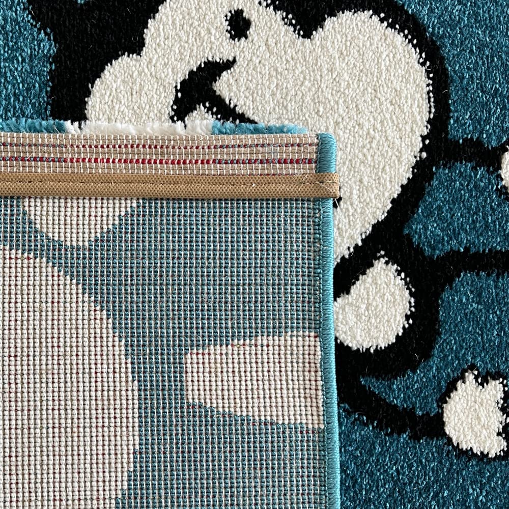 CARPETIA Dywan Zootier do pokoju dziecięcego z efektem 3D, cięcie konturowe, niebiesko-kolorowy, wymiary 160 x 230 cm