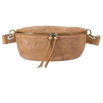 HOBO Hunter Medium Belt Bag Cross Body Handbags Whiskey, Cotton/Leather