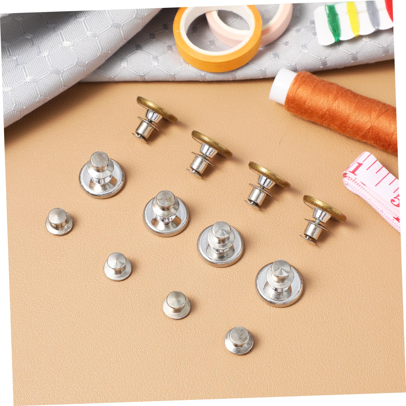 VILLCASE 150pezzi Bottoni Per Jeans Rimovibili Regolatori Per Vita Senza Cucire Adattatori Per Pantaloni e Gonne Soluzione Pratica Per Taglie Diverse Di Bottoni