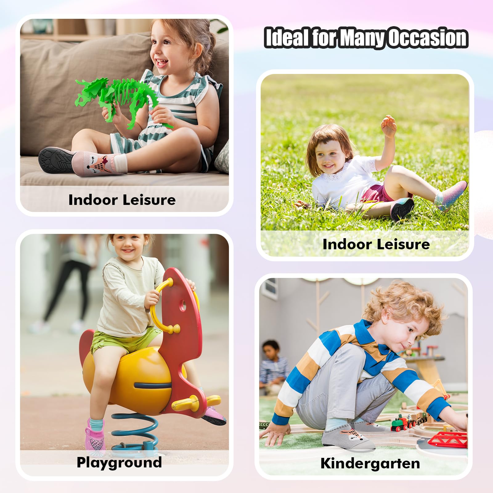 IceUnicorn Zapatos de Agua Niños Barefoot Calcetines de Natación Niñas Antideslizante Secado RáPido Respirable Escarpines de Baño
