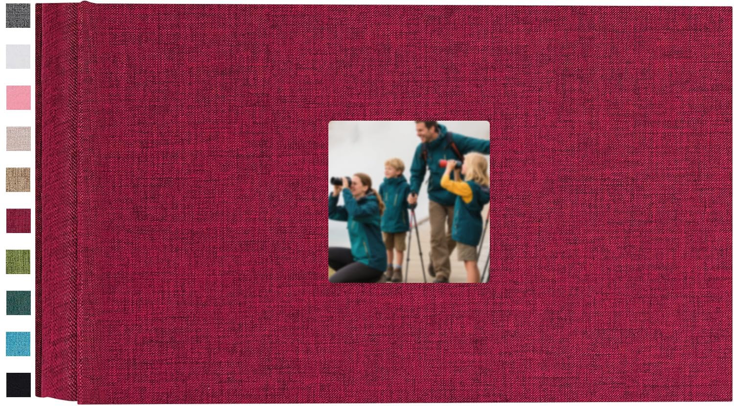 Ponping Small Photo Album 6x4 100 Photos Linen Cover Picture Photo Book for Family Wedding Anniversary Baby Vacation