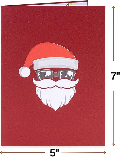 Miniatura 8 de Paper Love Tarjeta de Navidad desplegable 3D, ciudad mágica, tarjetas de felicitación hechas a mano, cubierta de 5 x 7 pulgadas, incluye sobre y