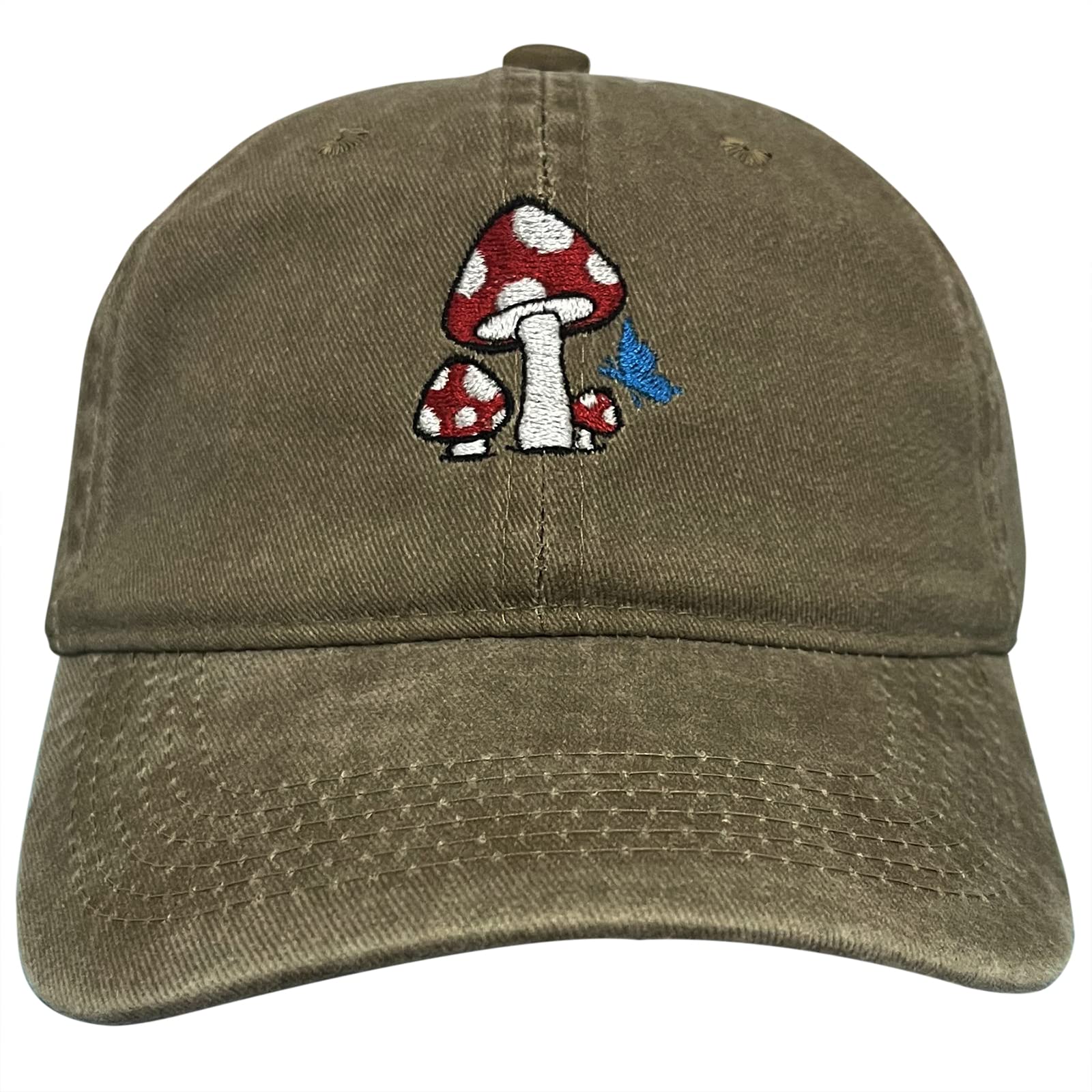 Bukesiyi Mushroom Embroidered Hat for Men Women
