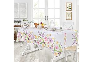 Easter Time Magic: Oblong Tablecloth Blooms Vibrancy