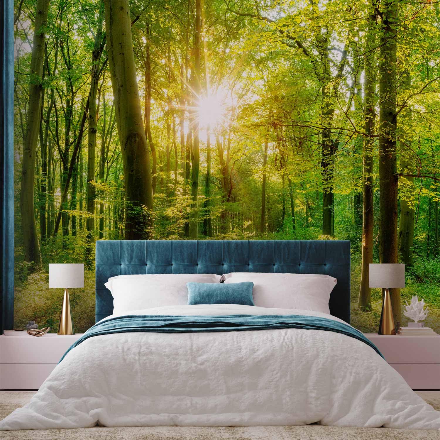 murando Fotomurales Bosque 550x250 cm XXL Papel de esquina Papel pintado | tejido no tejido Decoración de Pared decorativos Murales moderna de Diseno Paisaje Panorama