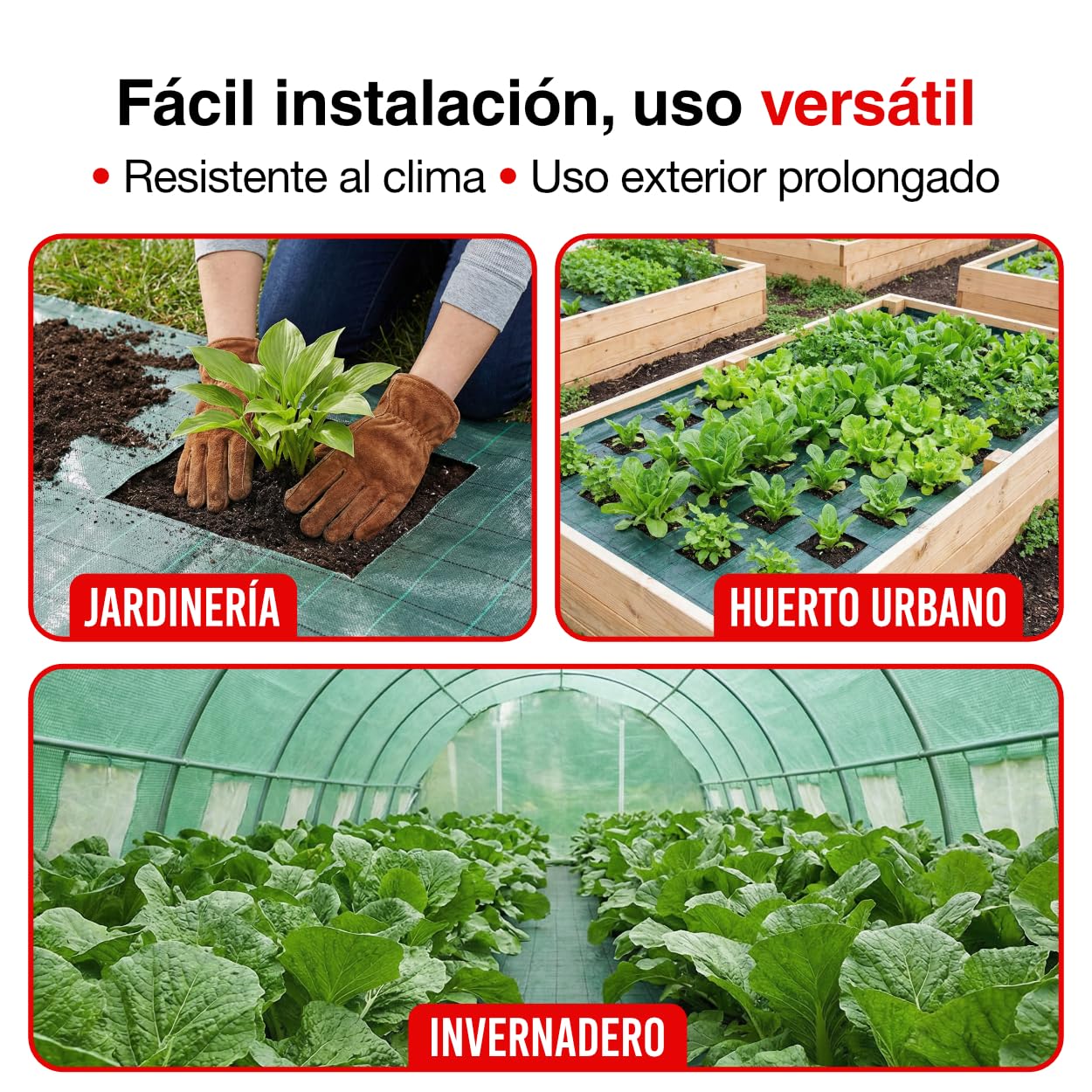 Malla Antihierbas Huerto 130g/m² – Alta Resistencia, Control Malas Hierbas Jardín, Huertos Urbanos Tela Antihierbas Polipropileno – Protección UV (Corte, 4x30M)