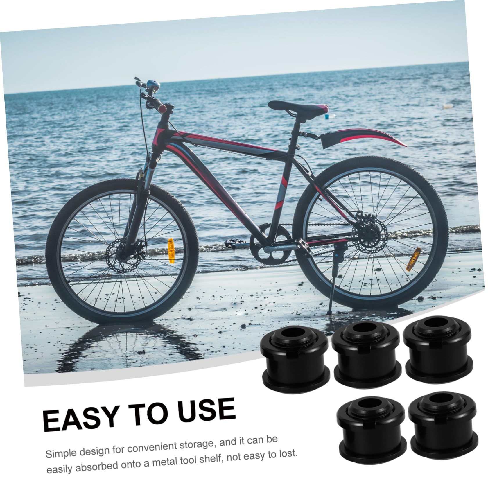 GOOHOCHY 5pcs Single Ring Bolt Fixing Screws for Mountain Bike Chainring Aluminum Alloy Bike Crank Arm Parts