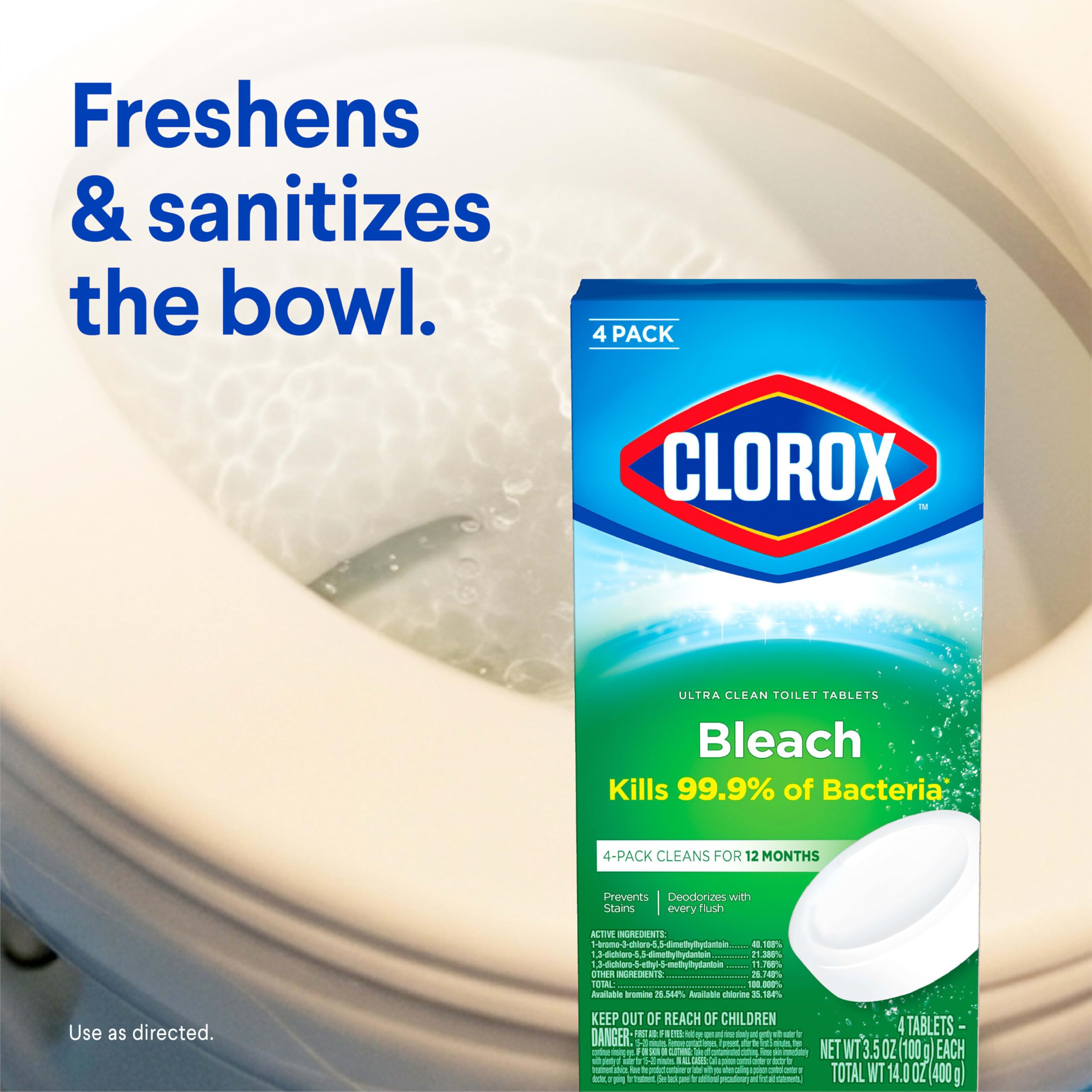Bleach Toilet Tablets 4 Count T636223