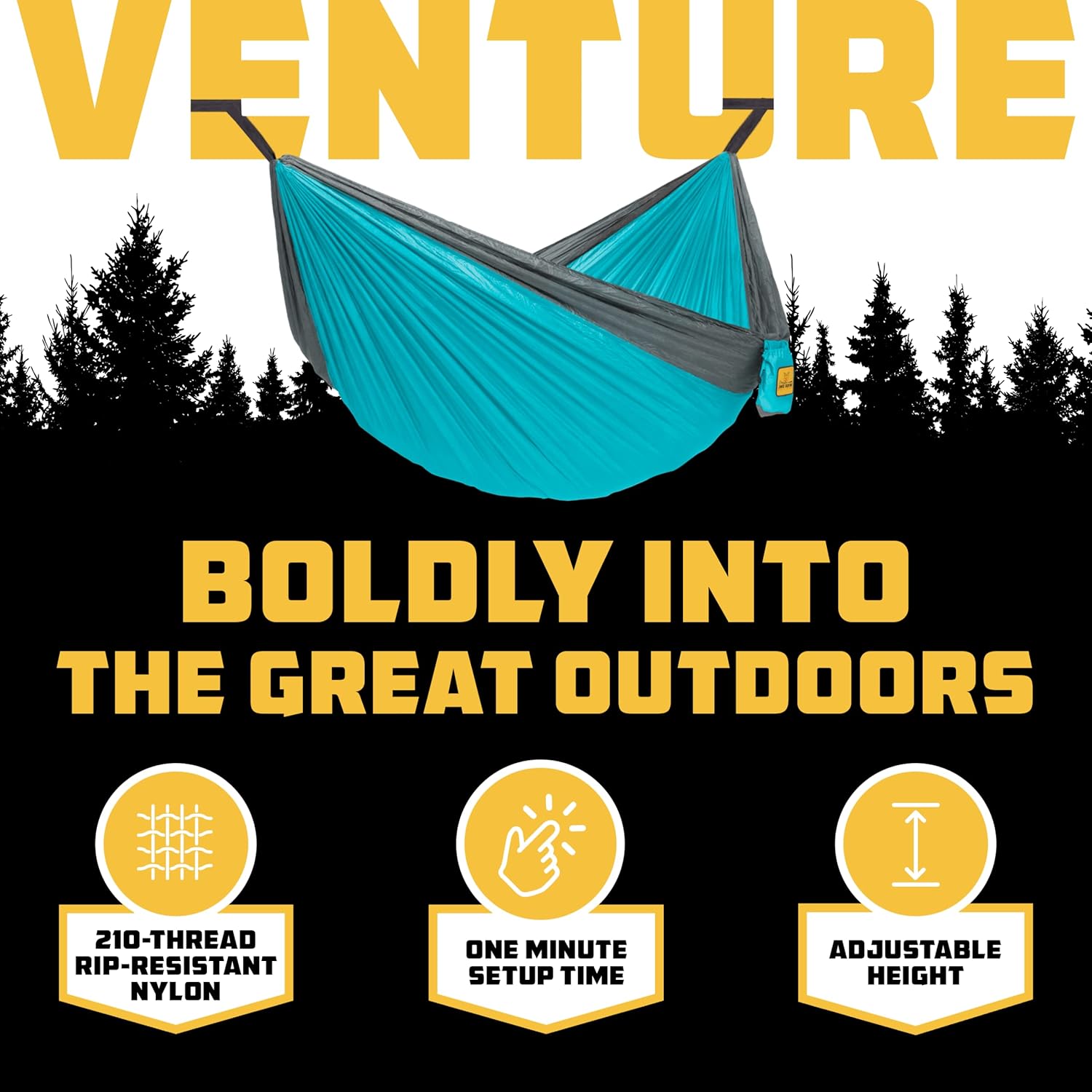 Wise Owl Outfitters Camping Hammock with Rain Fly Tarp and Bug Net - Single Hammock - Waterproof Camping Accessories & Backpacking Gear, Camping Gear Must Haves - Black : Sports & Outdoors