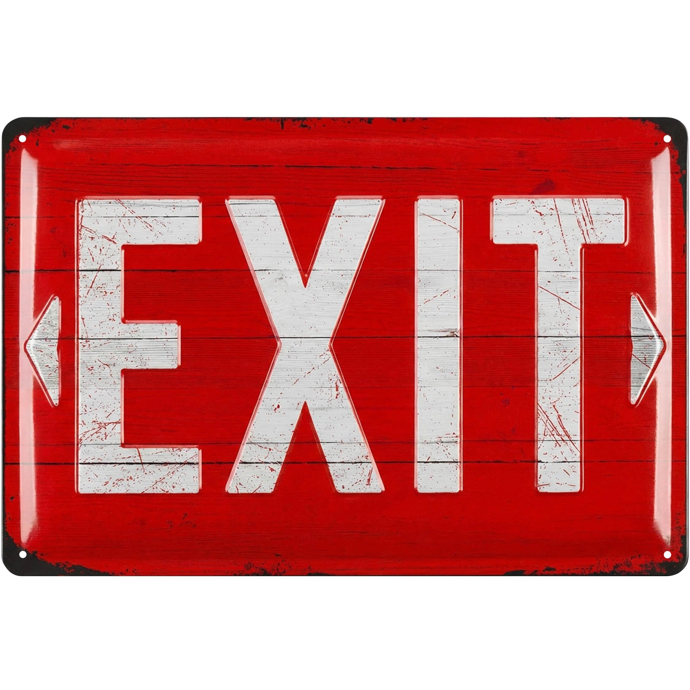 LANOLU Vintage Tin Sign EXIT, Retro Diner Decor, Metal Kitchen Wall Decor, 50s Diner Decor, Retro Vintage Tin Exit Sign Room Decor for Restaurant Decor 12x8"