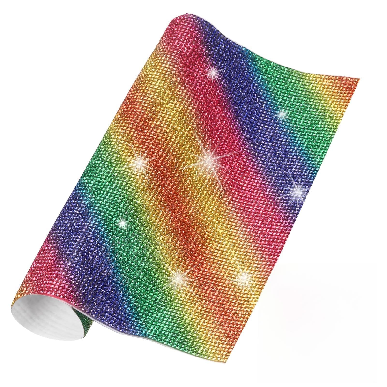PATIKIL Bling Crystal Rhinestone Sheet, 9.4"x7.9", Mixed Colors — image 1