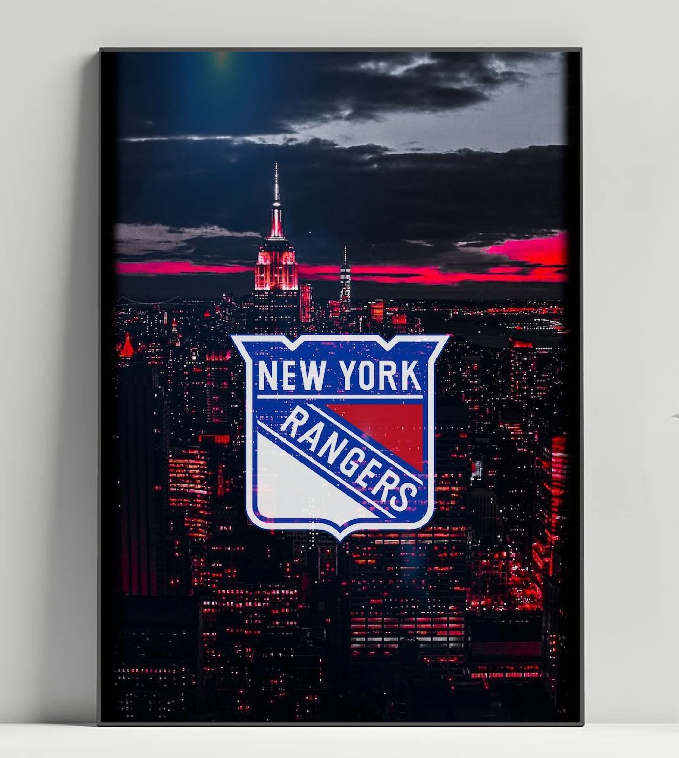 NY Rangers Poster Wall Art - Professional Artwork Print - Hanging Decor For Room - Great Gift Idea (11x14)