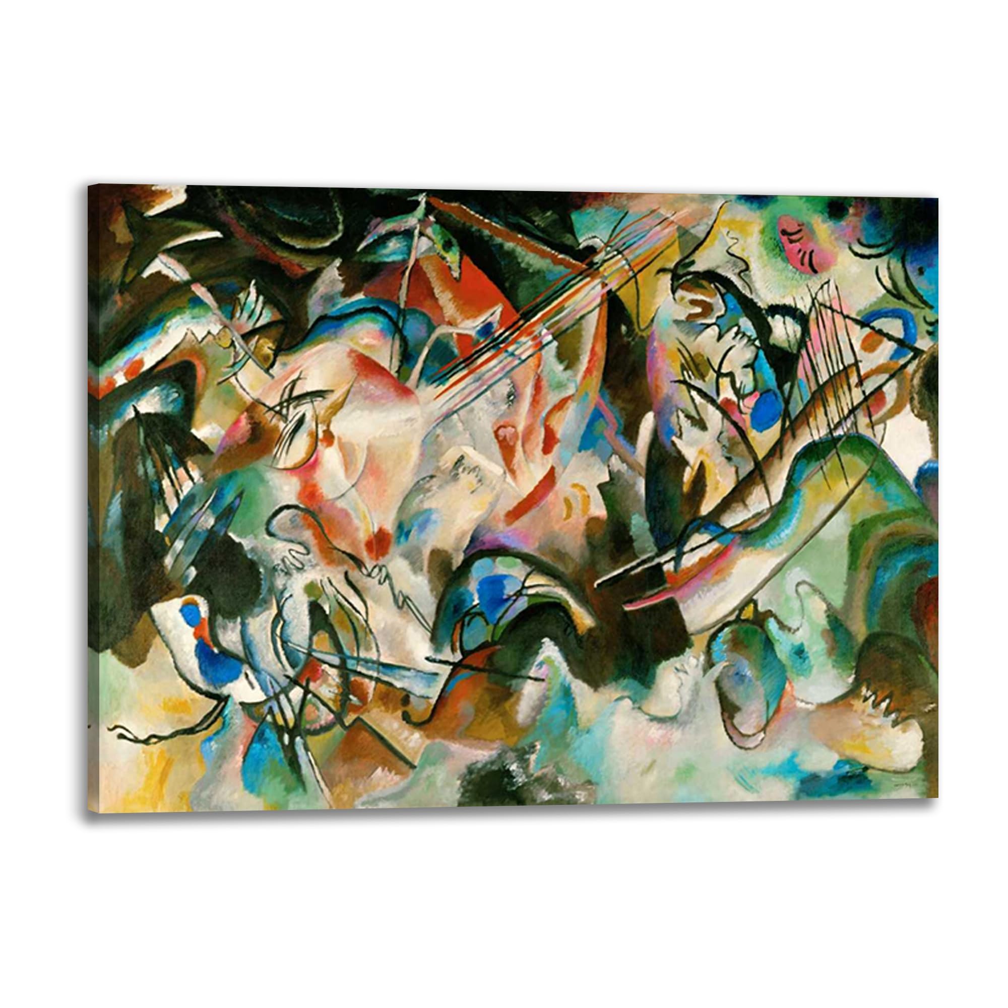 Toile Kandinsky Composition 6 châssis bois finitions haut de gamme