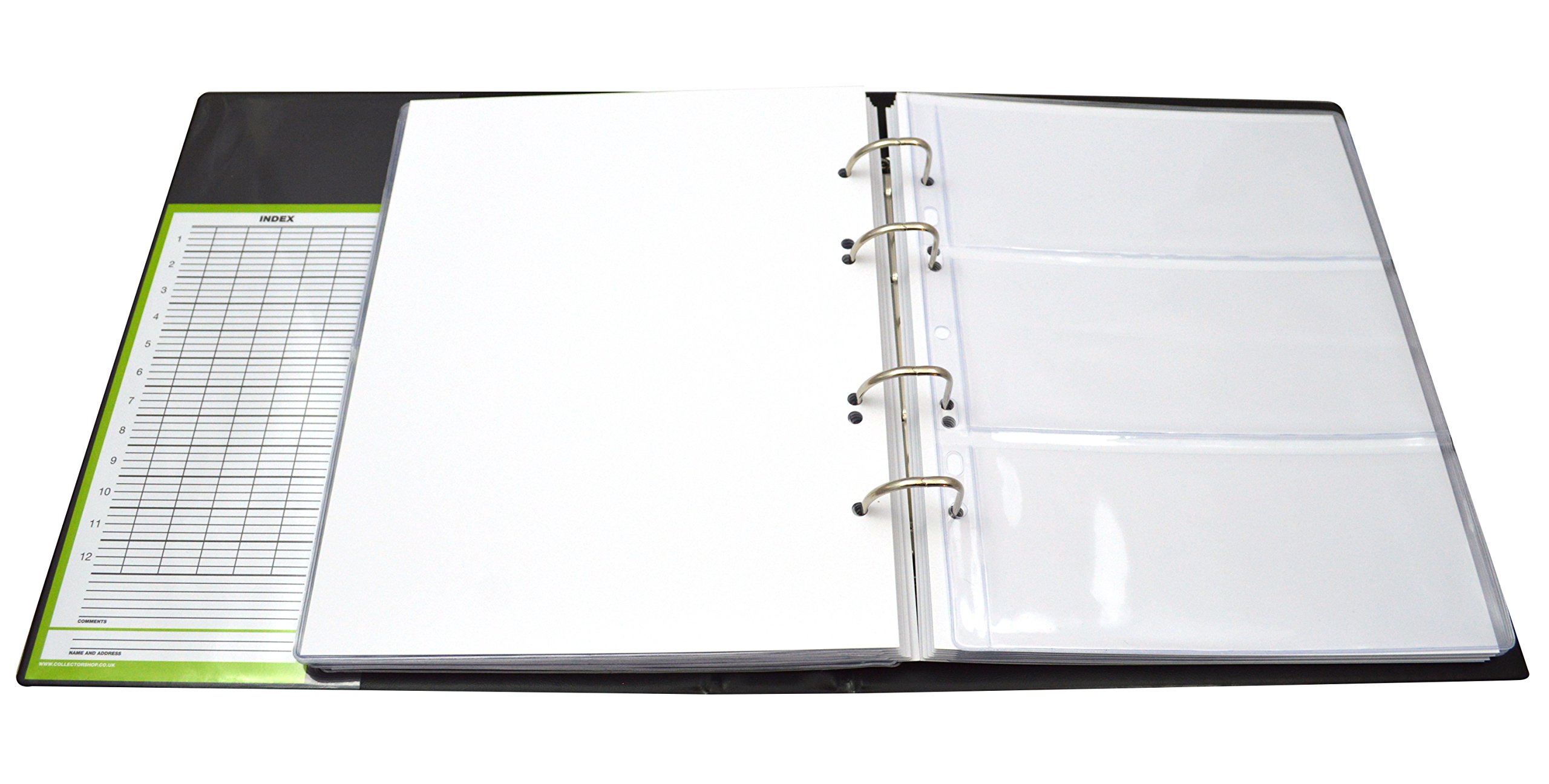 COLLECTOR - Álbum con Estuche para Billetes, 10 páginas y 10 separadores, Gran Capacidad (Negro)
