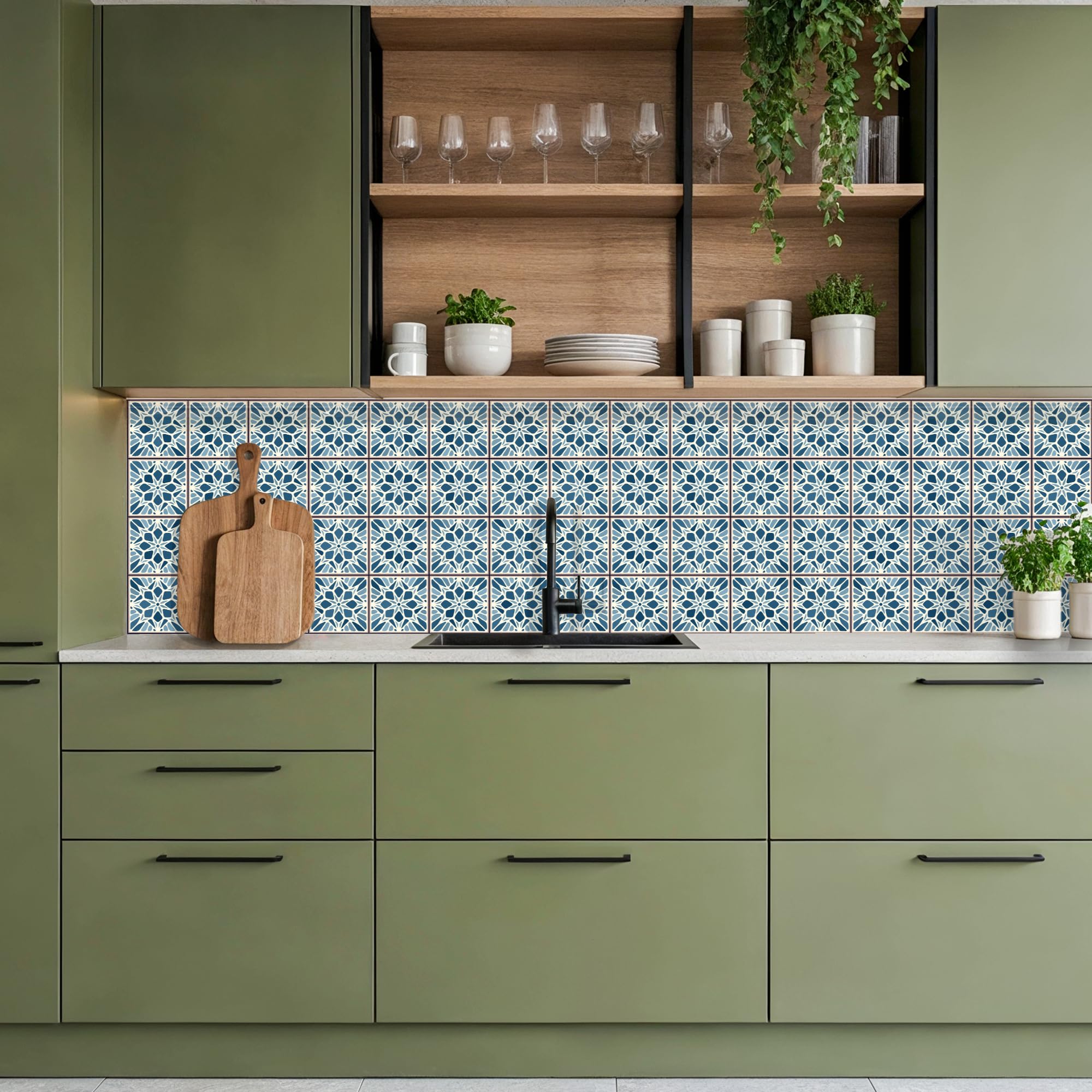 KitchenYeah© Paraschizzi Cucina Adesivo 60x250 cm Pannello Parete per Paraspruzzi Adesivi Muro Piastrelle - Vintage - Motivi