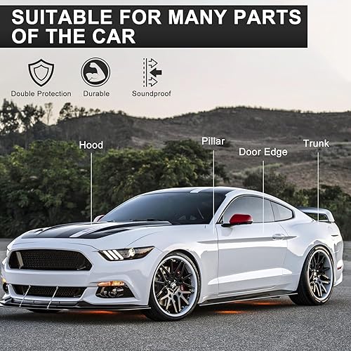 Miniatura 6 de Tira de sello de goma para puerta de automóvil, bombilla vertical de 26 pies para borde de 116 pulgadas, burletes automotrices para automóviles,