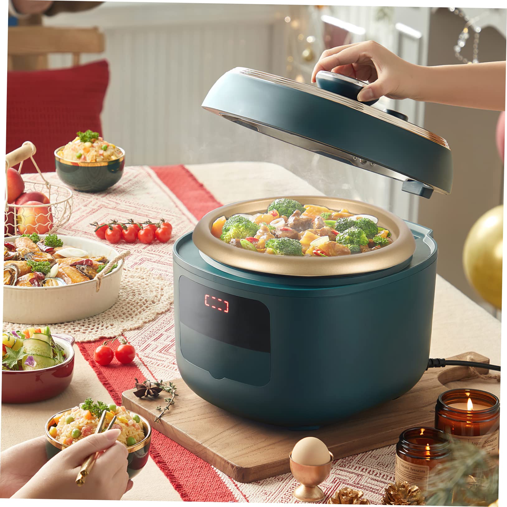 KICHOUSE Electric Rice Cooker Inner Pot Replacement Non-stick Honeycomb Design Cover Efficient Heat Transfer for Even Cooking Compatible Rice Cookers