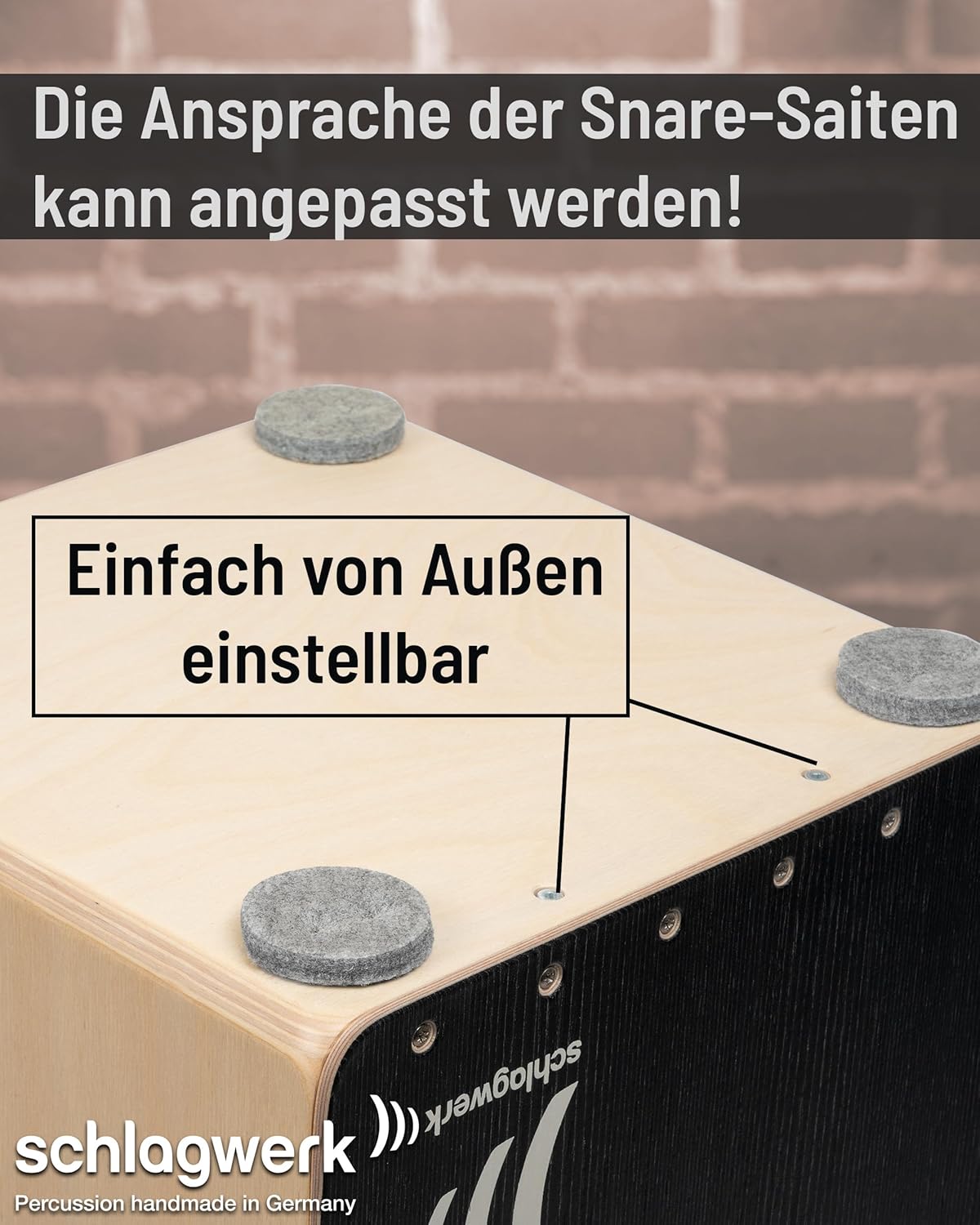 Schlagwerk CP5003 Precise OS Series Snare Cajon - Black Silver