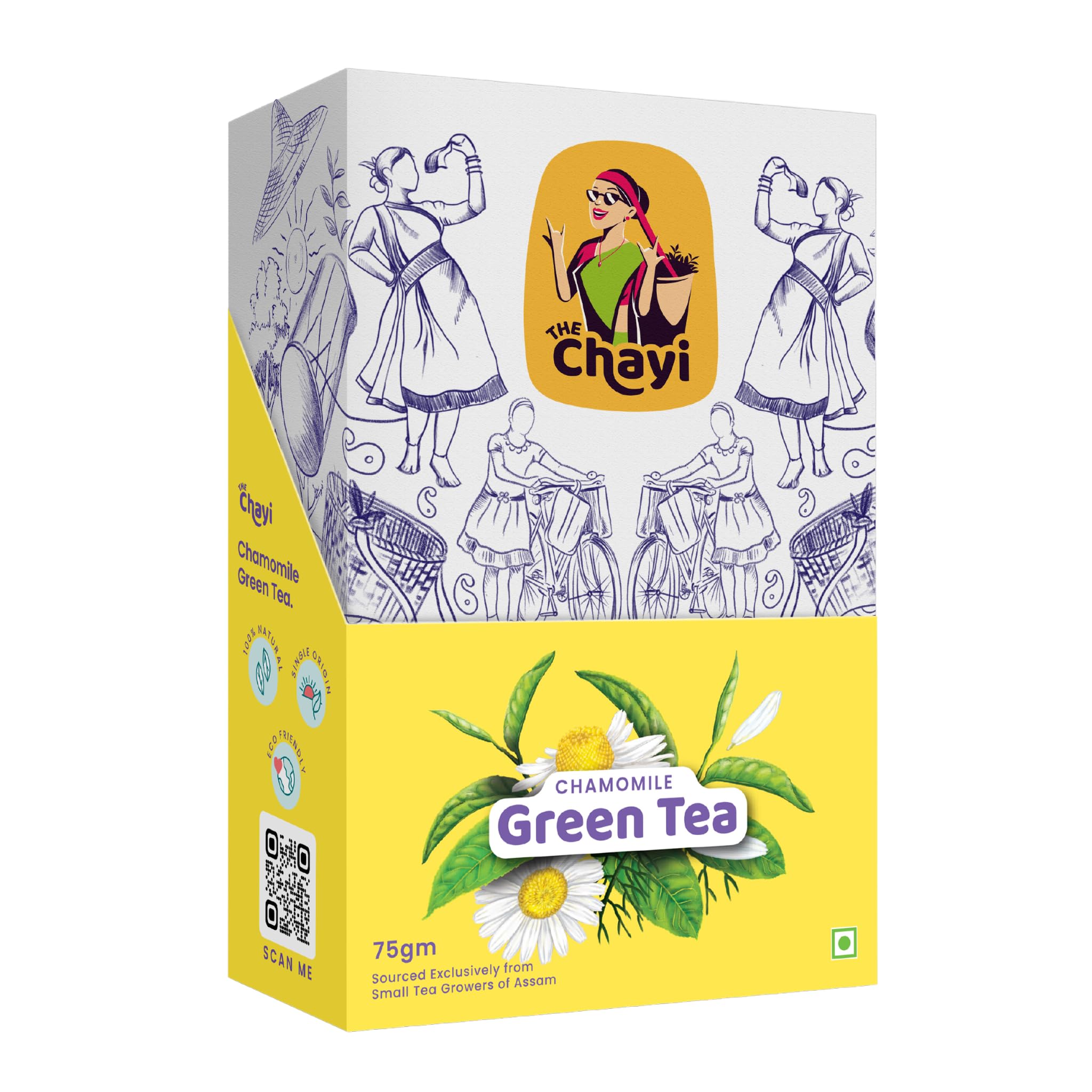 The Chayi Chamomile Green Tea For Weight loss | Assams Hand-grown Chamomile Tea Leaves | Caffeine Free, Sleep Tea and Stress relief tea | Healthy Aromatic Herbal tea (75 gm, Pack of 1) (B0CT8V1D4G) Amazon Price History, Amazon Price Tracker