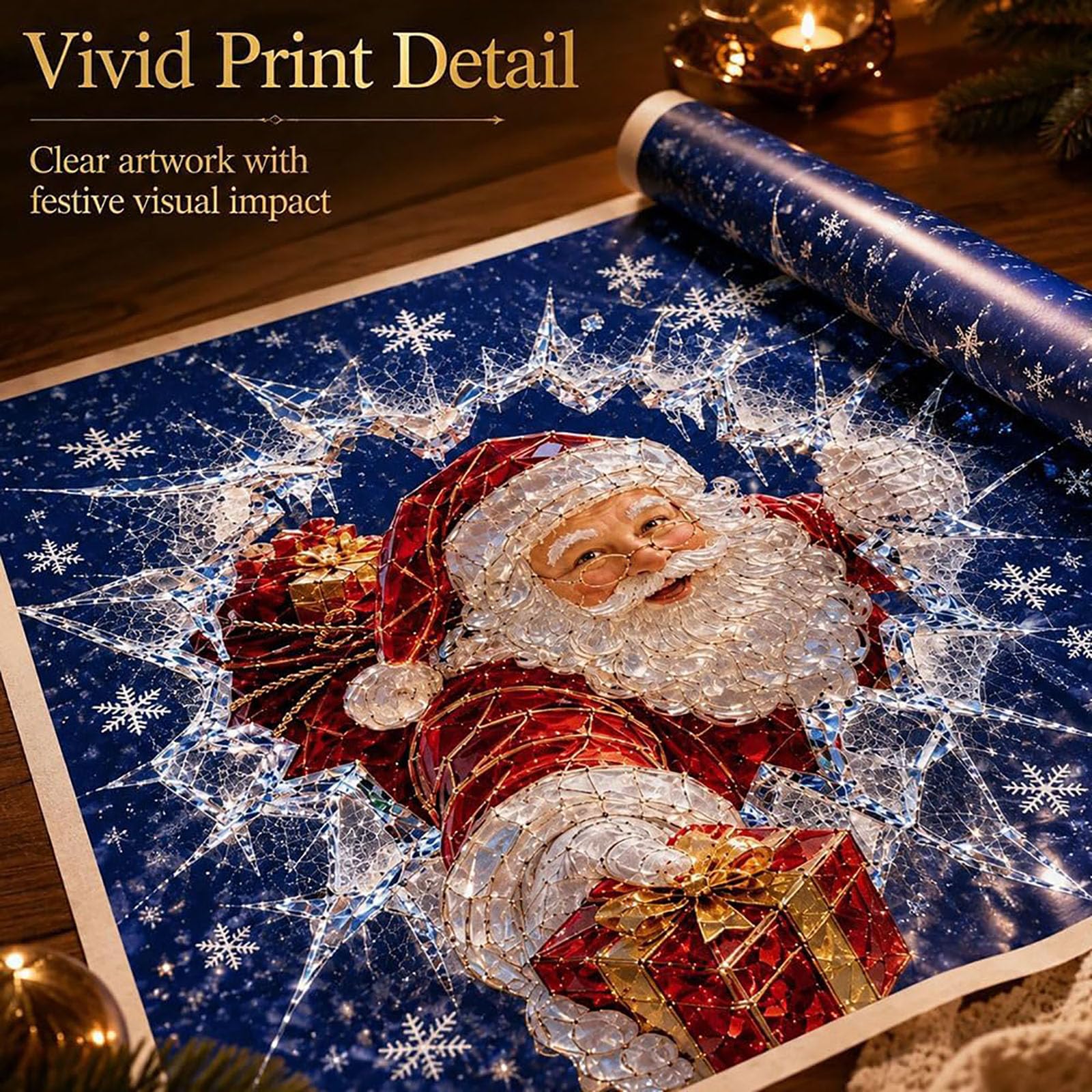 Kristallene Weihnachtsmann-Fensterdekoration, 3D-Weihnachtsaufkleber (Mix)