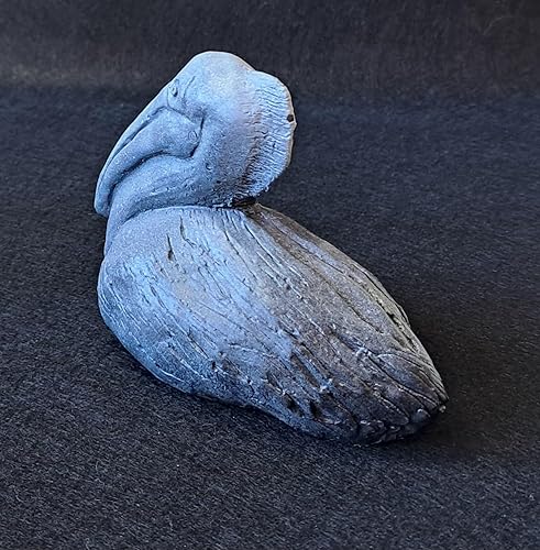 Miniatura 8 de Handmade Pelican Sculpture, Gray Stone Decorative Figurine, Marine Life Art Gift