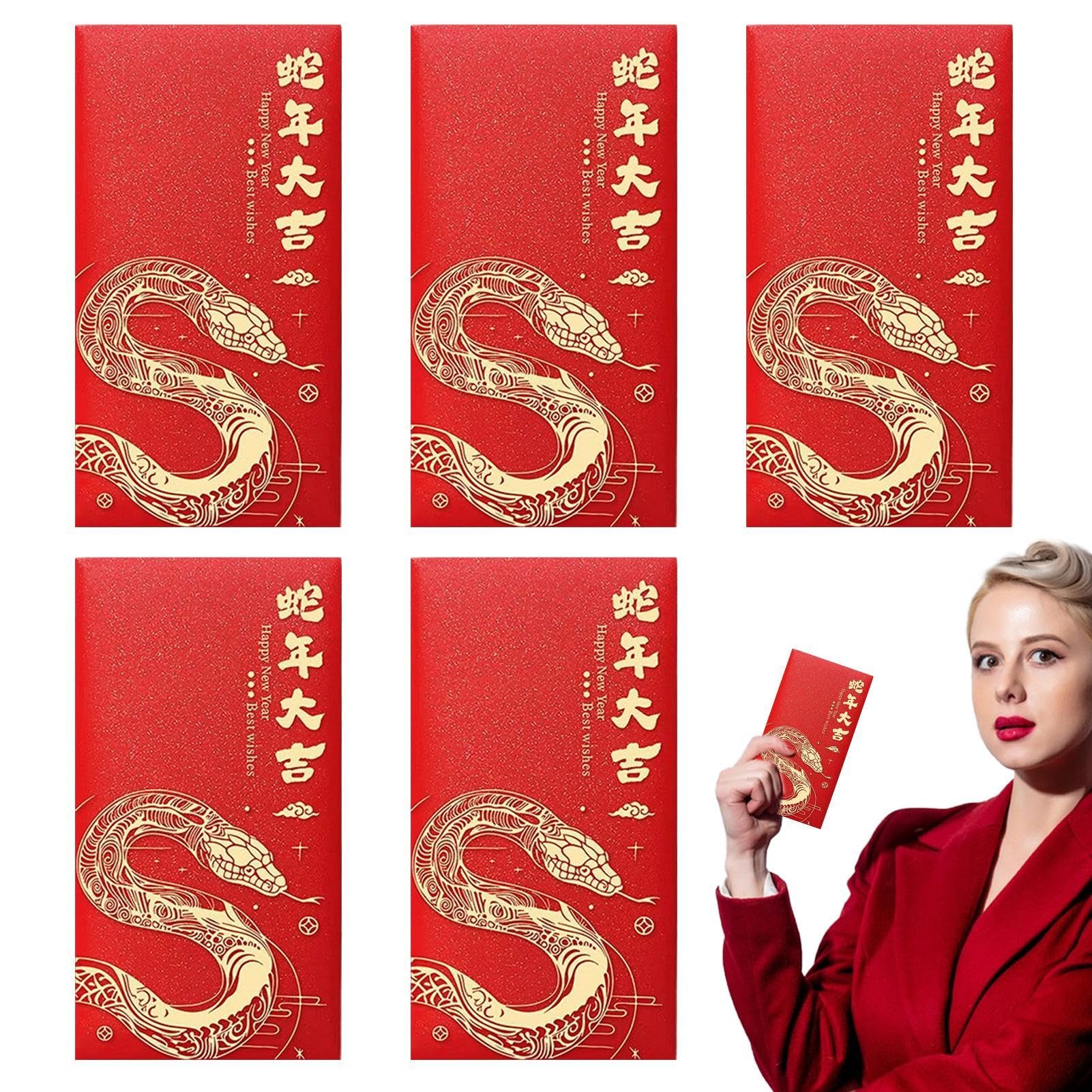 Buste rosse Anno del Serpente 2025 per Capodanno cinese