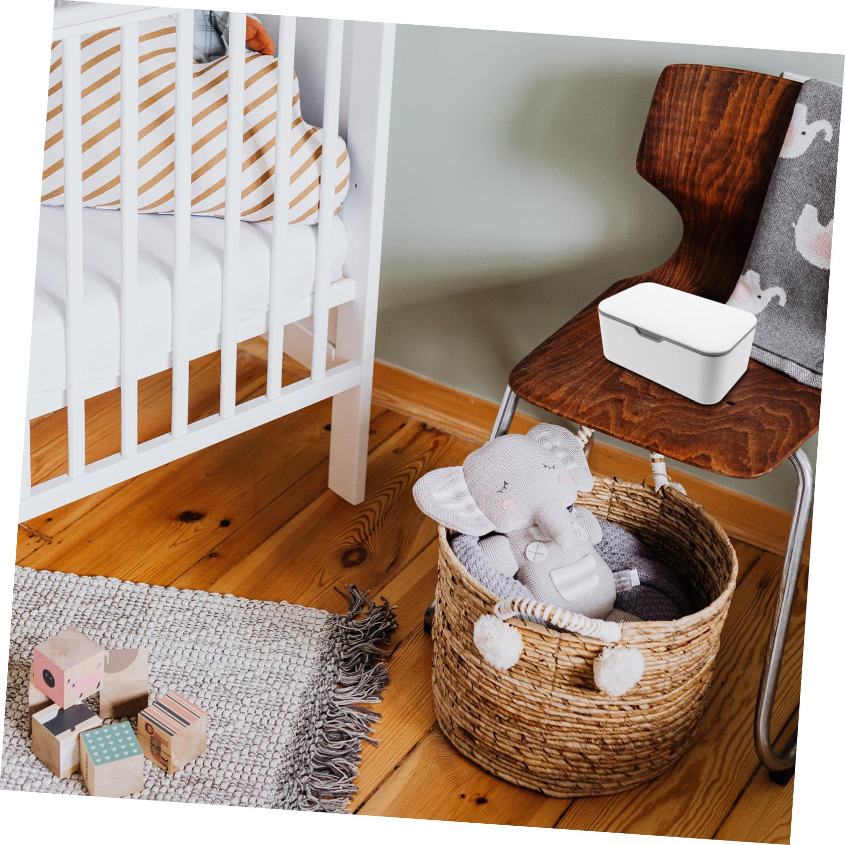 Boîte de Lingettes pour Bébé Portable Couvercle, Lot de 2