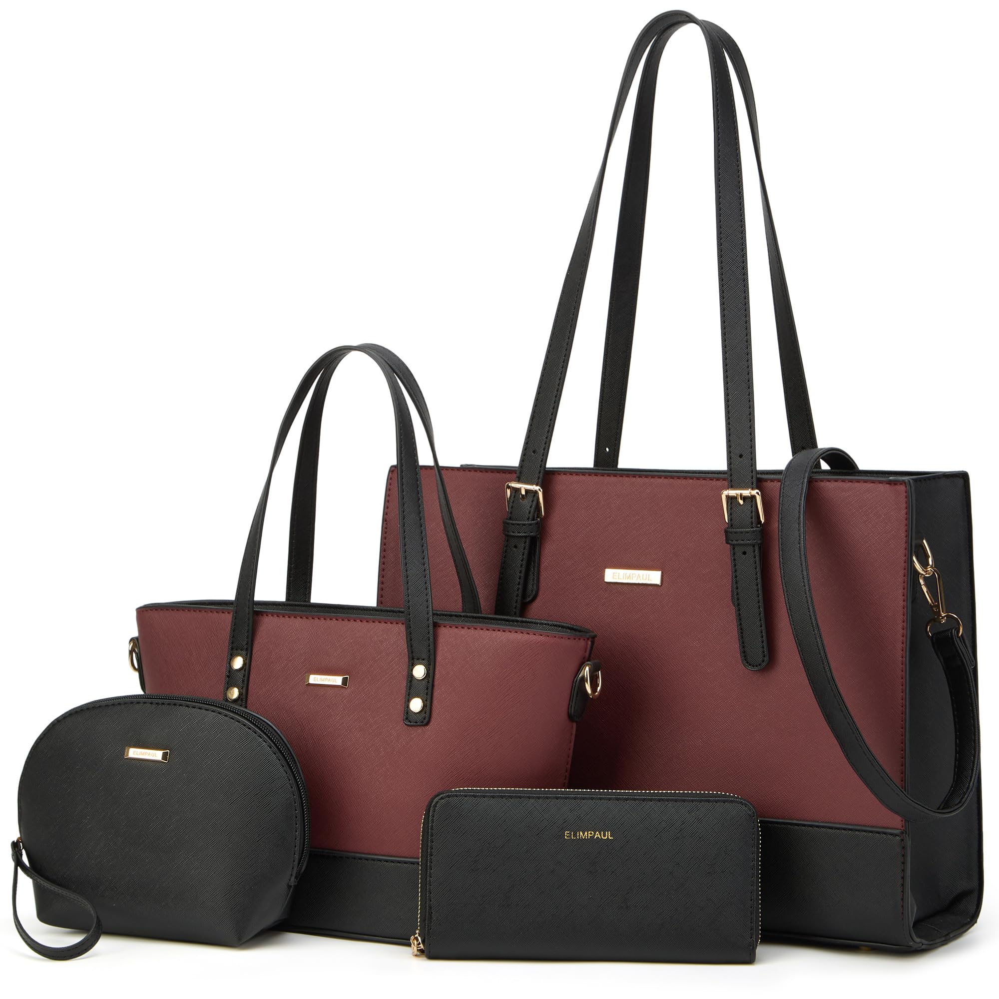 Modische Damen-Handtaschen, Tragetasche, Schultertasche, Tragegriff oben, Geldbörsen-Set
