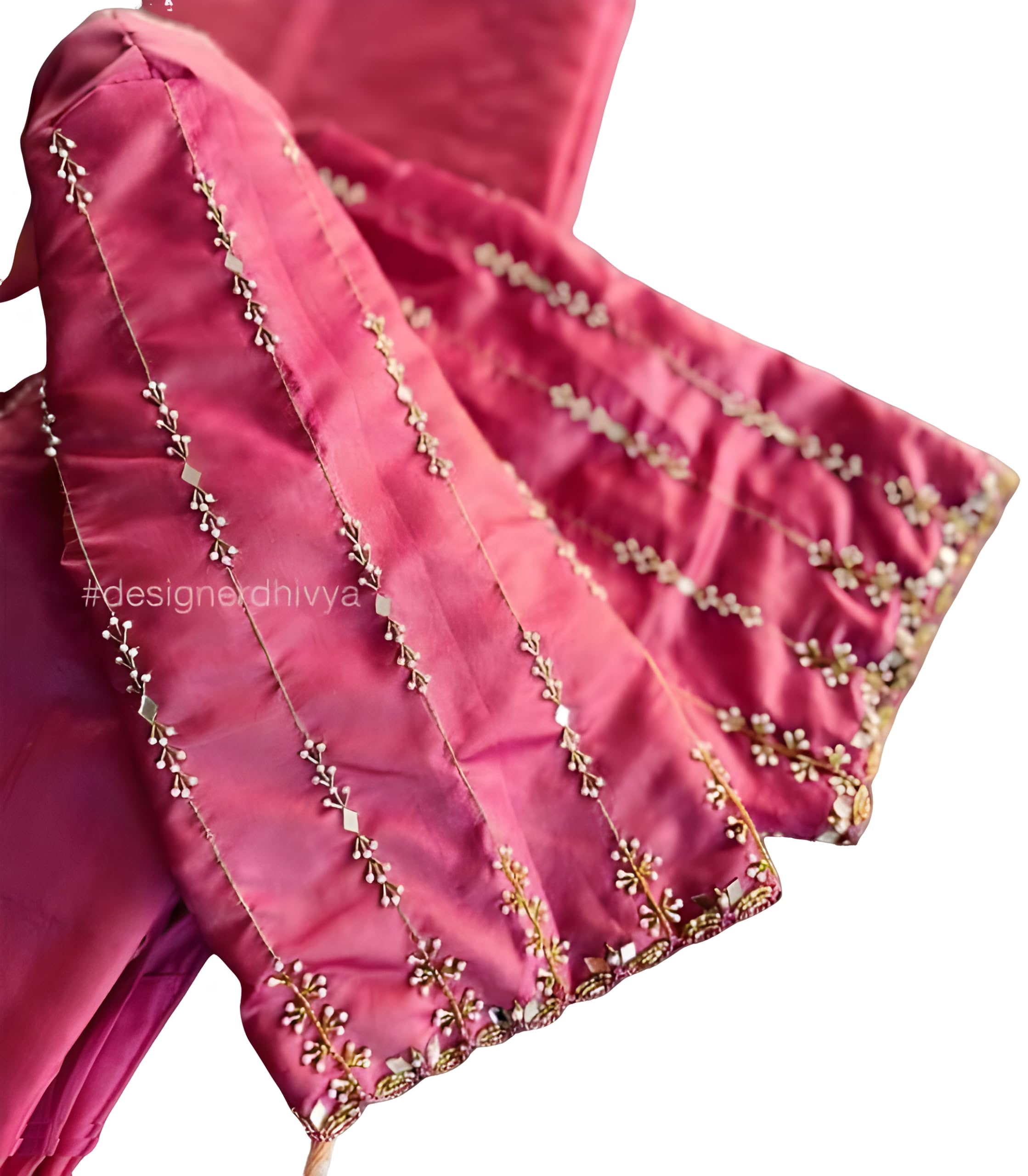 Best Naz Maggam Aari Hand Made Zarkan Blouse Piece-picture-38