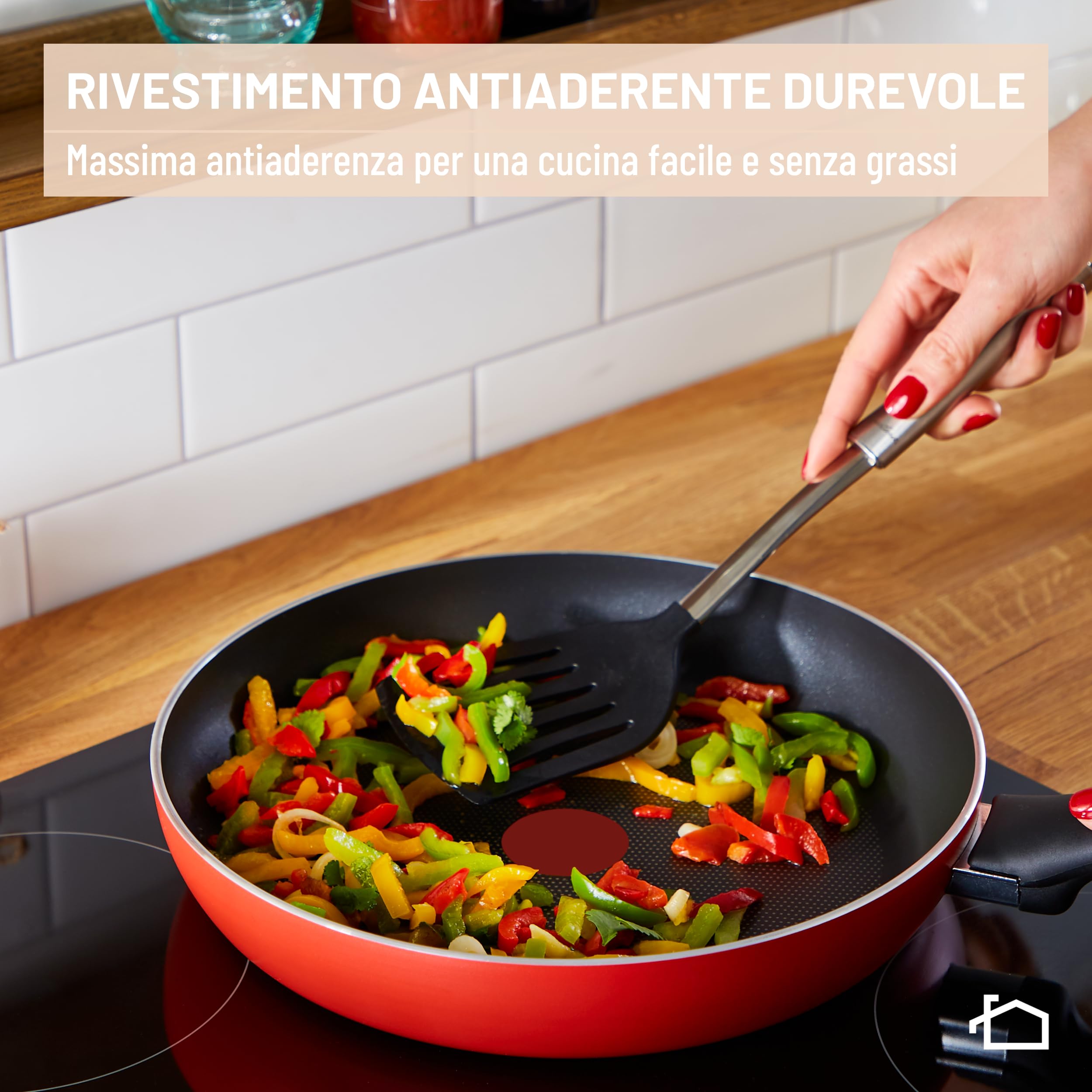 Lagostina Cucina Mediterranea, Padella Antiaderente in Alluminio Ø 32 cm