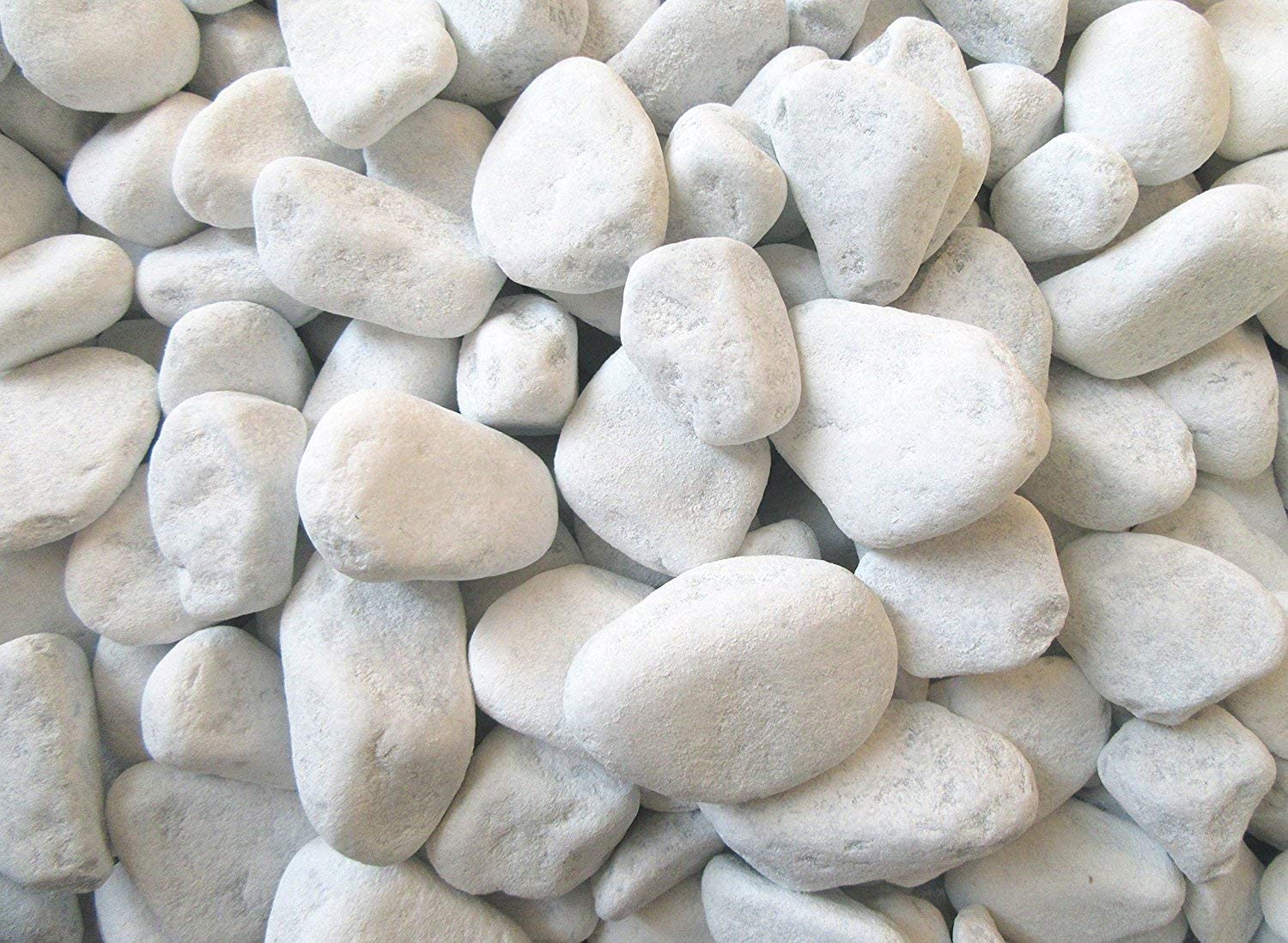 CIOTTOLI di Marmo Ultra Bianchi 20 kg Sassi Giardino -Varie Misure (25/40)