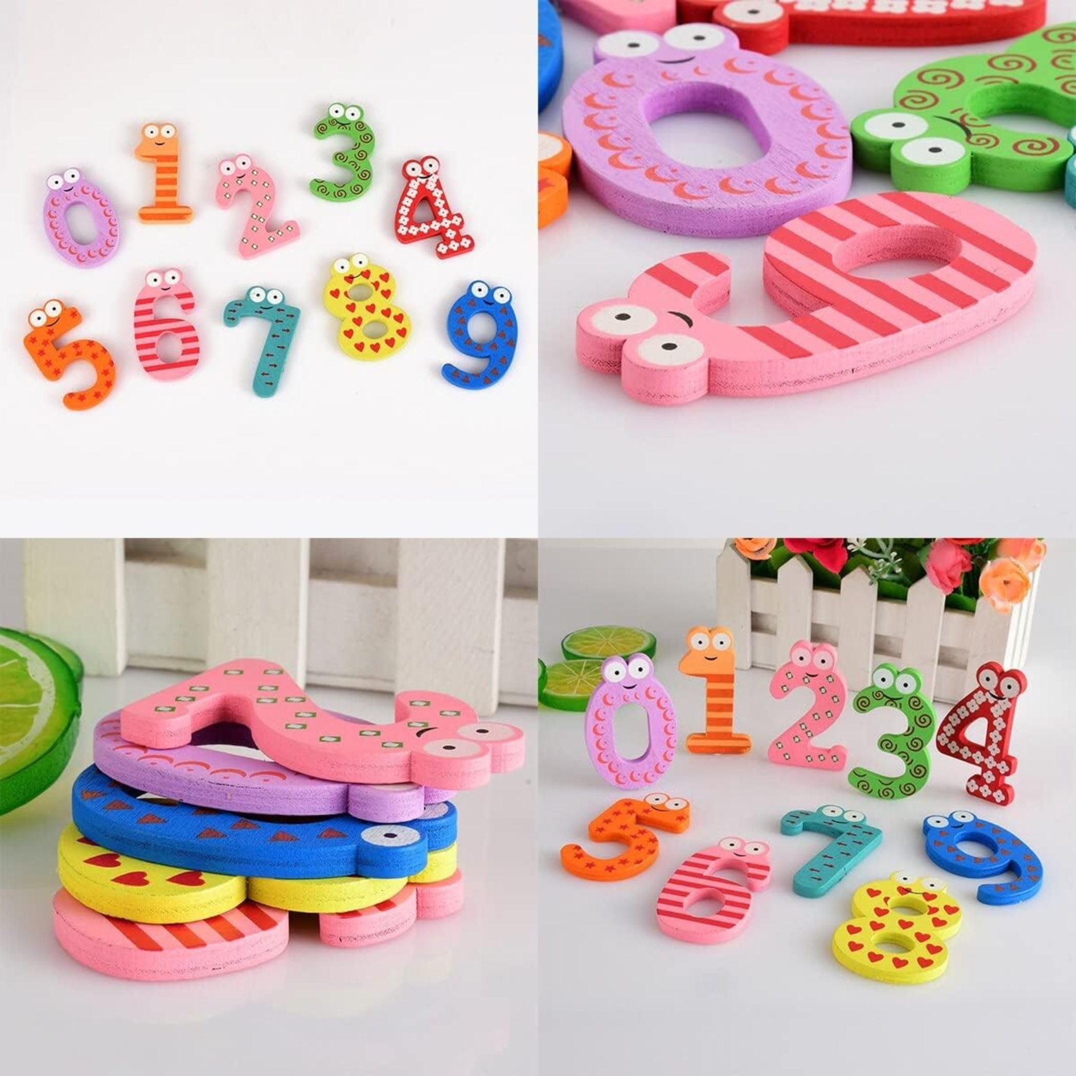 Tickles Wooden 26 English Upper Case (A to Z) Alphabets Stencils Letter Refrigerator Magnate Educational Toys for Kids 1