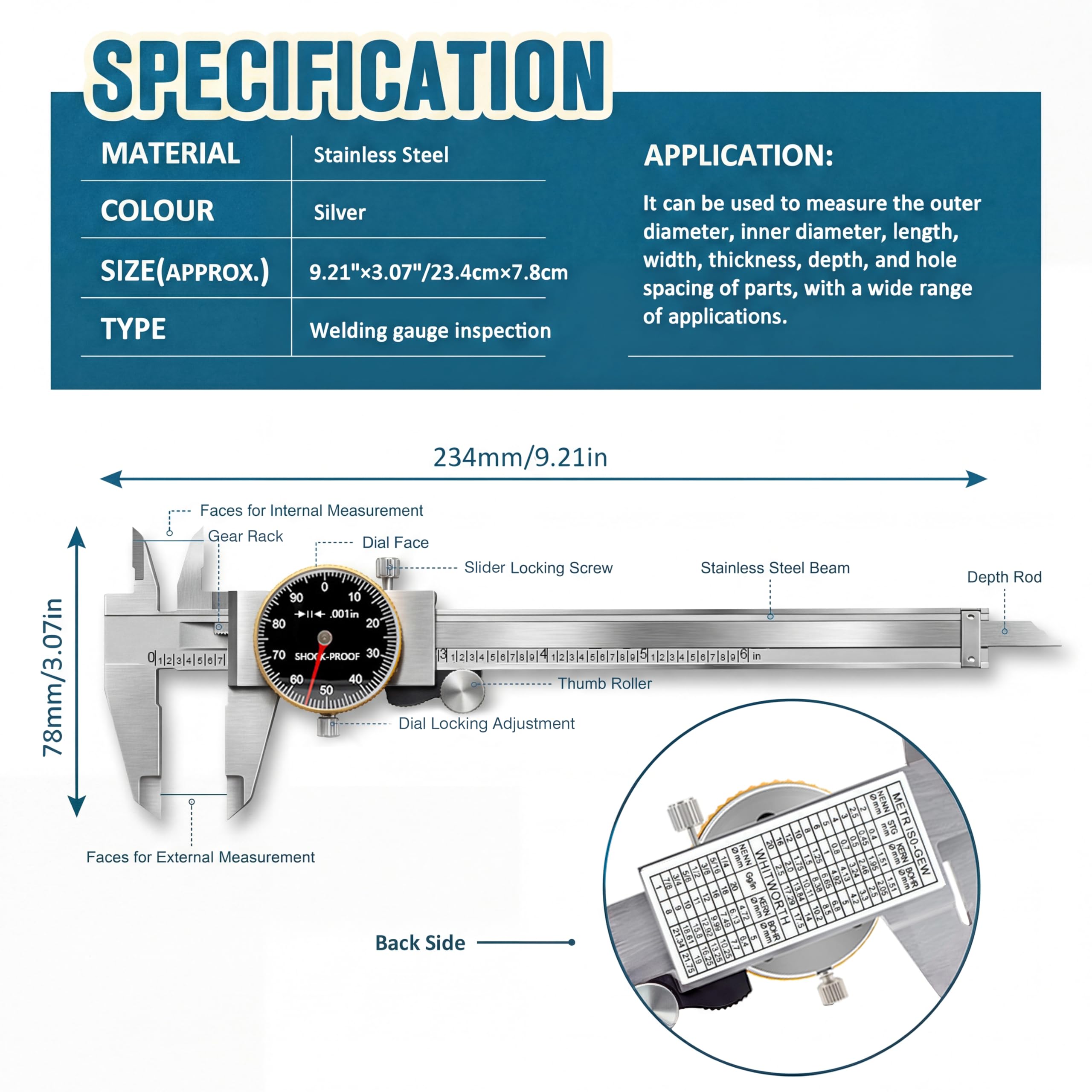 Precision Dial Calipers - 0-6 Inch, 0.001" Accuracy -2 Precision Dial Calipers - 0-6 Inch, 0.001" Accuracy -2