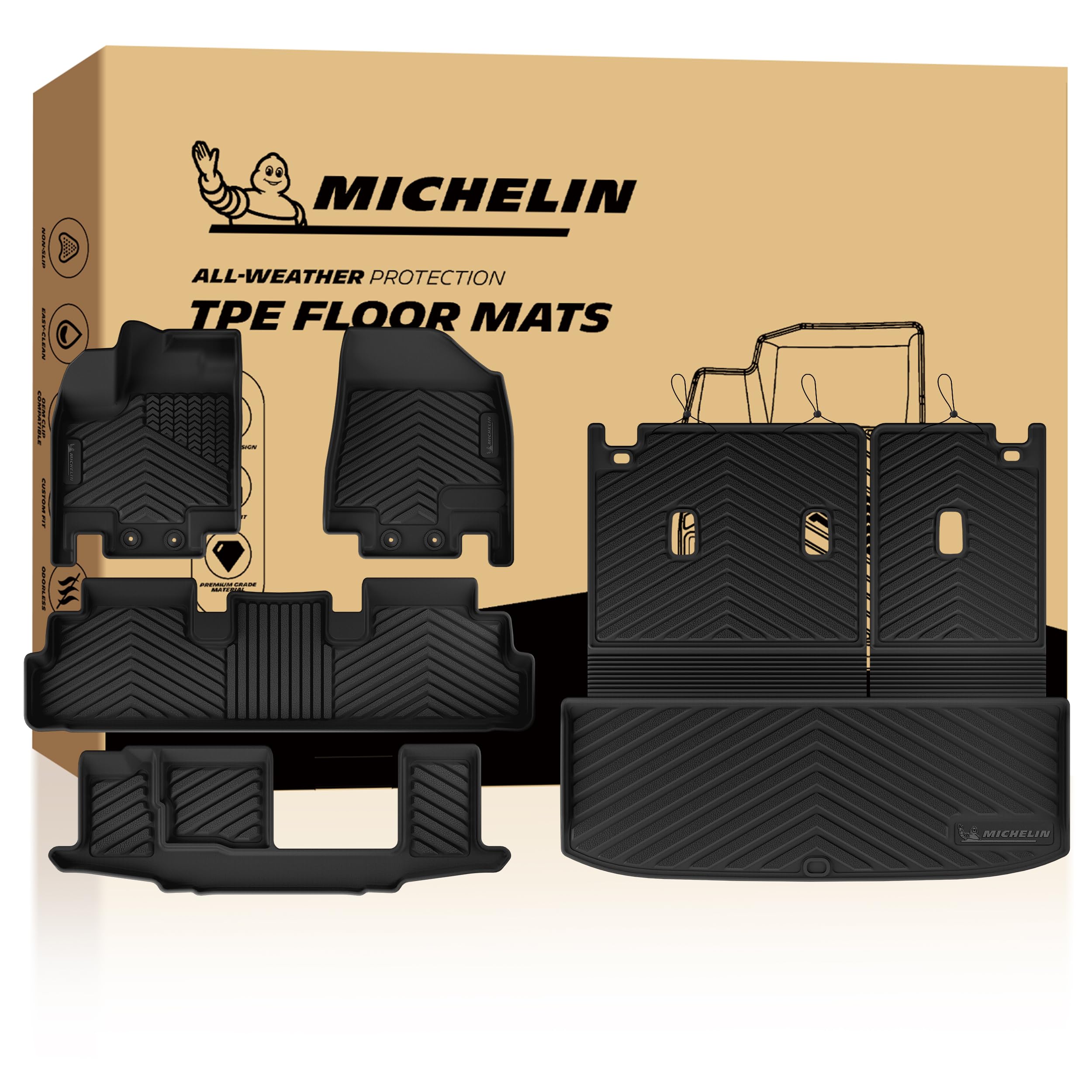 Michelin Vehicle Mats for 2022-2026 Nissan Pathfinder 7&amp;8 Seats