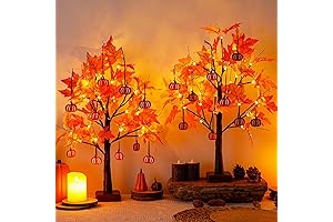 24 Inch Artificial Fall Lighted Maple Tree
