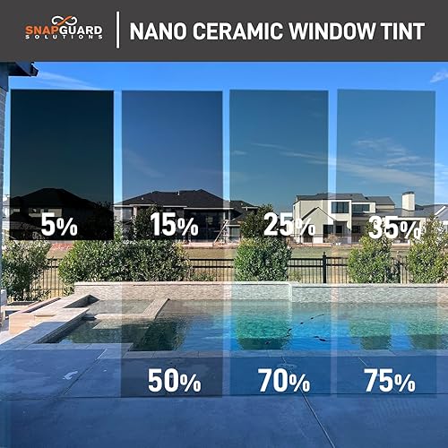 Miniatura 7 de DIY-Snapguard Solutions Nano Ceramic - Tinte de ventana de cerámica (75% VLT) rollo de 2 pies x 6.5 pies  Película de control de calor ultra alta