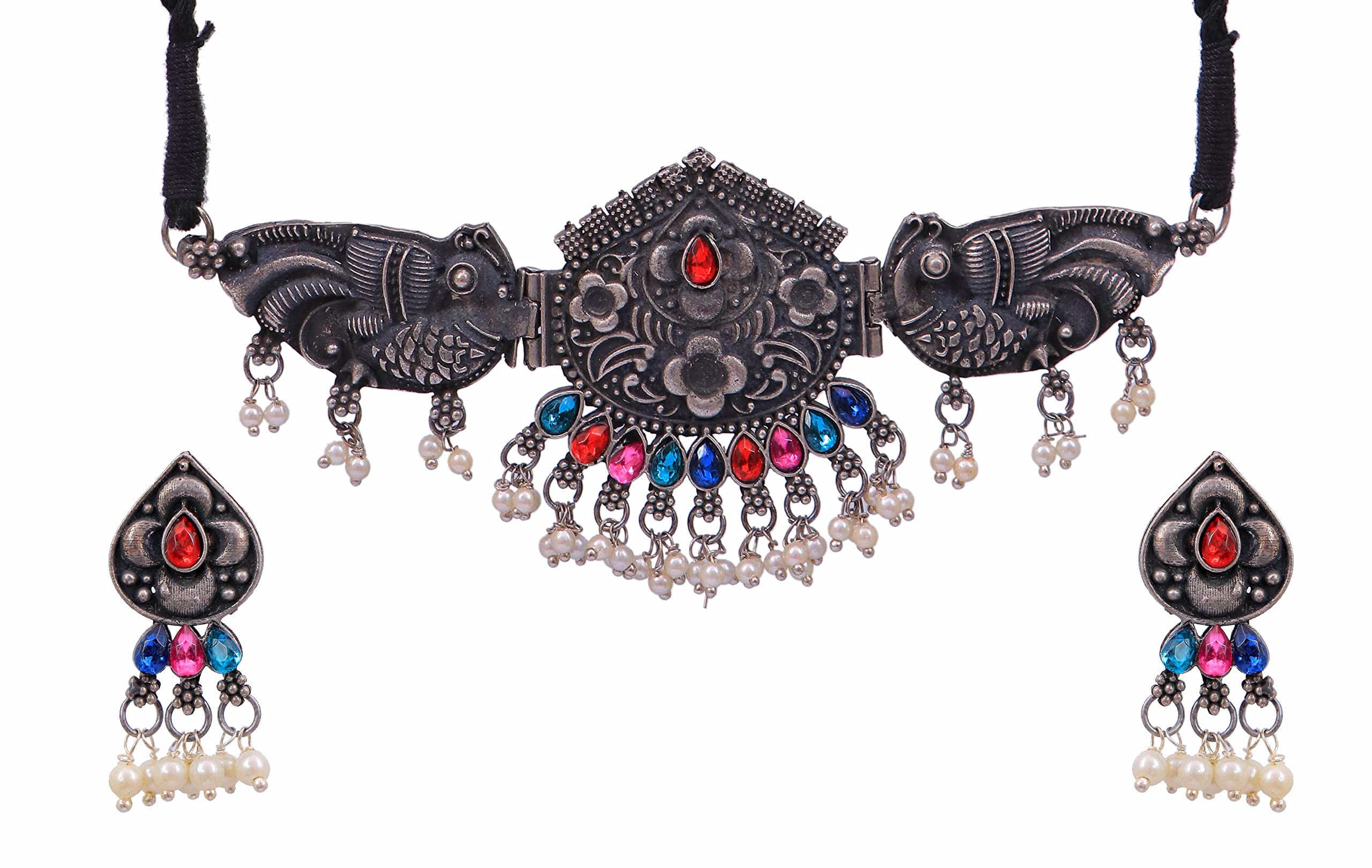 See full amazon price history chart for Traditional Designer Oxidised Silver Black Polish Ethnic Fashion Choker Necklace Earrings Jewelry Women Multi Stones Traditional Designer Oxidised Silver Black Polish Ethnic Fashion Choker Necklace Earrings Jewelry Women Multi Stones (B0D46YNZBP) Amazon Price History, Amazon Price Tracker