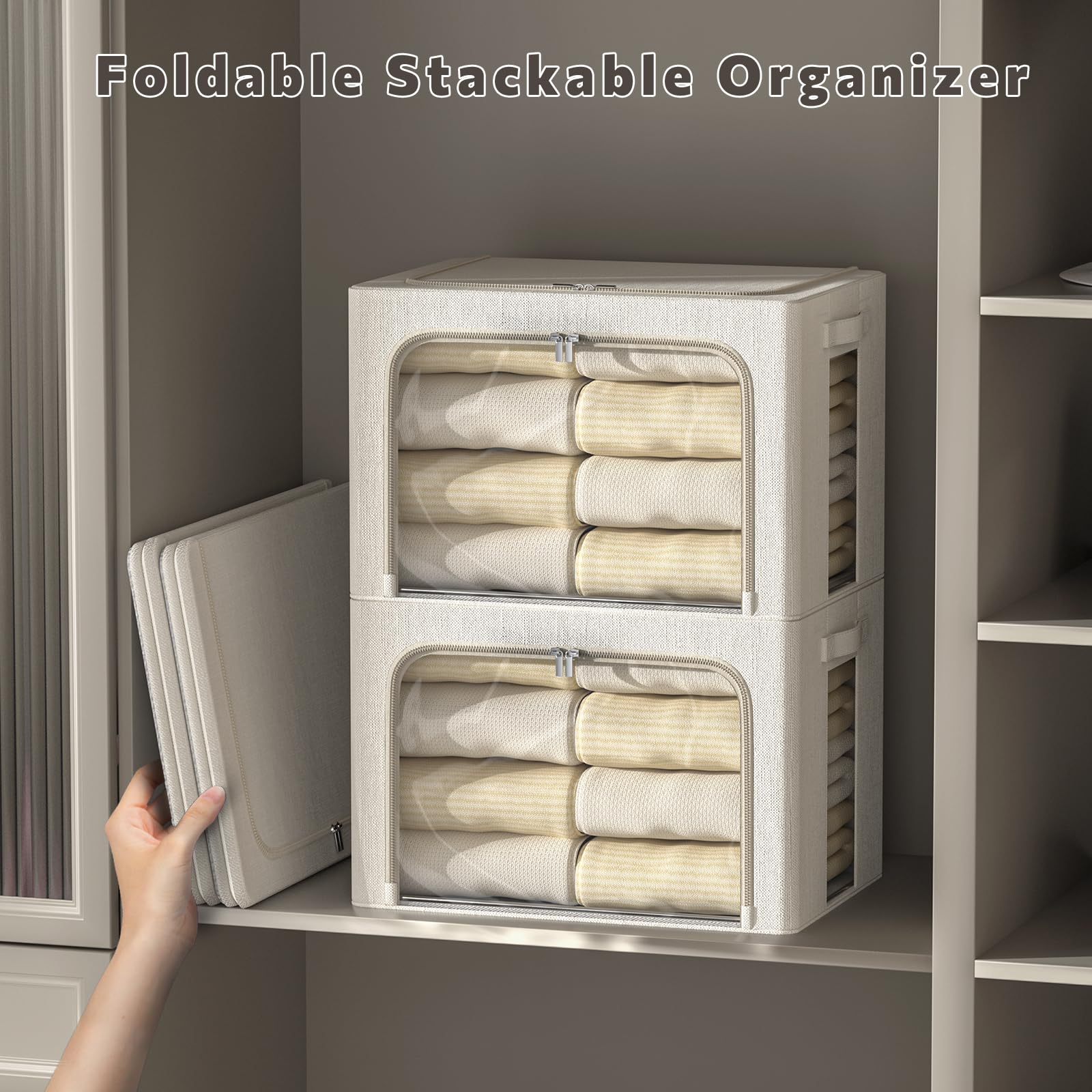 Contenedores De Almacenamiento Plegables Con Puertas Lateral | Cuotas, image size:1600x1600