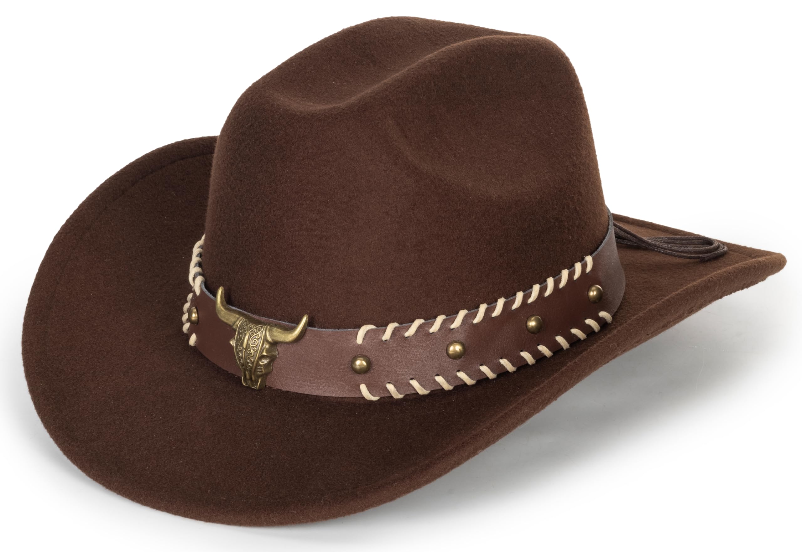 Henoyso Confezione da 16 cappelli da cowboy da donna, in finto feltro