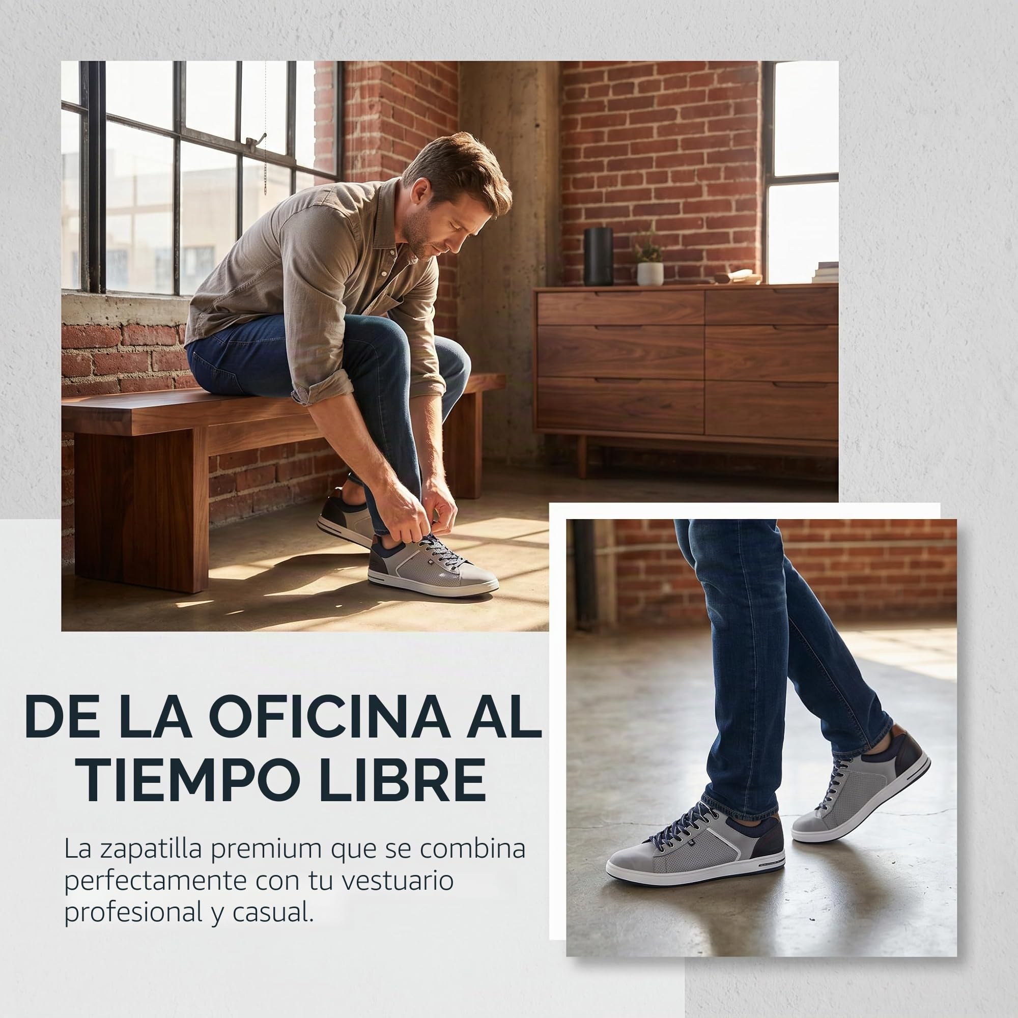 ARRIGO BELLO Zapatos Hombre Vestir Casual Zapatillas Deportivas Running Sneakers Corriendo Transpirable Tamaño 41-46