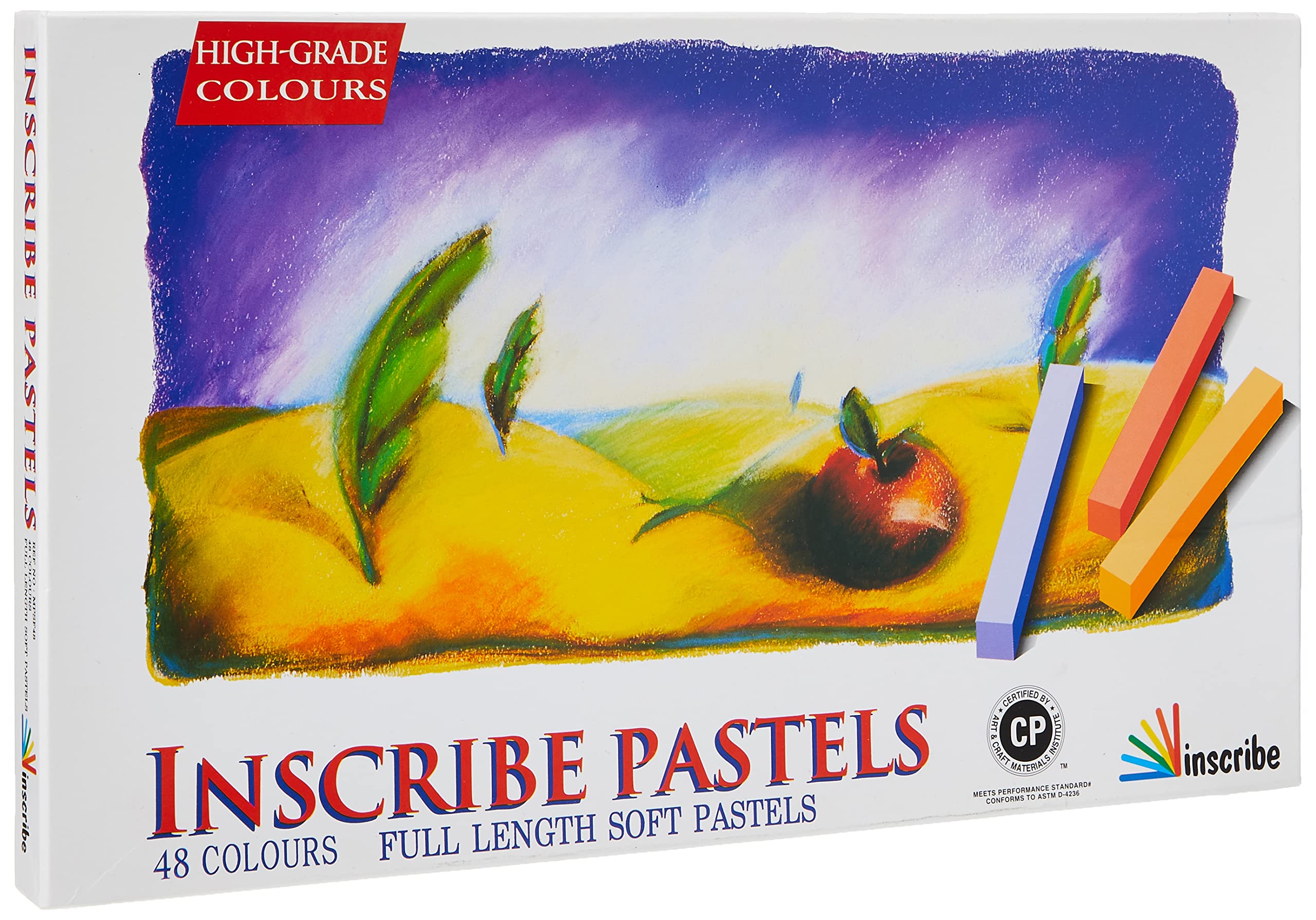 Inscribe Full Sized Pastels - Assorted Colours, Pack of 48, 48 count (Pack of 1) - Image 2