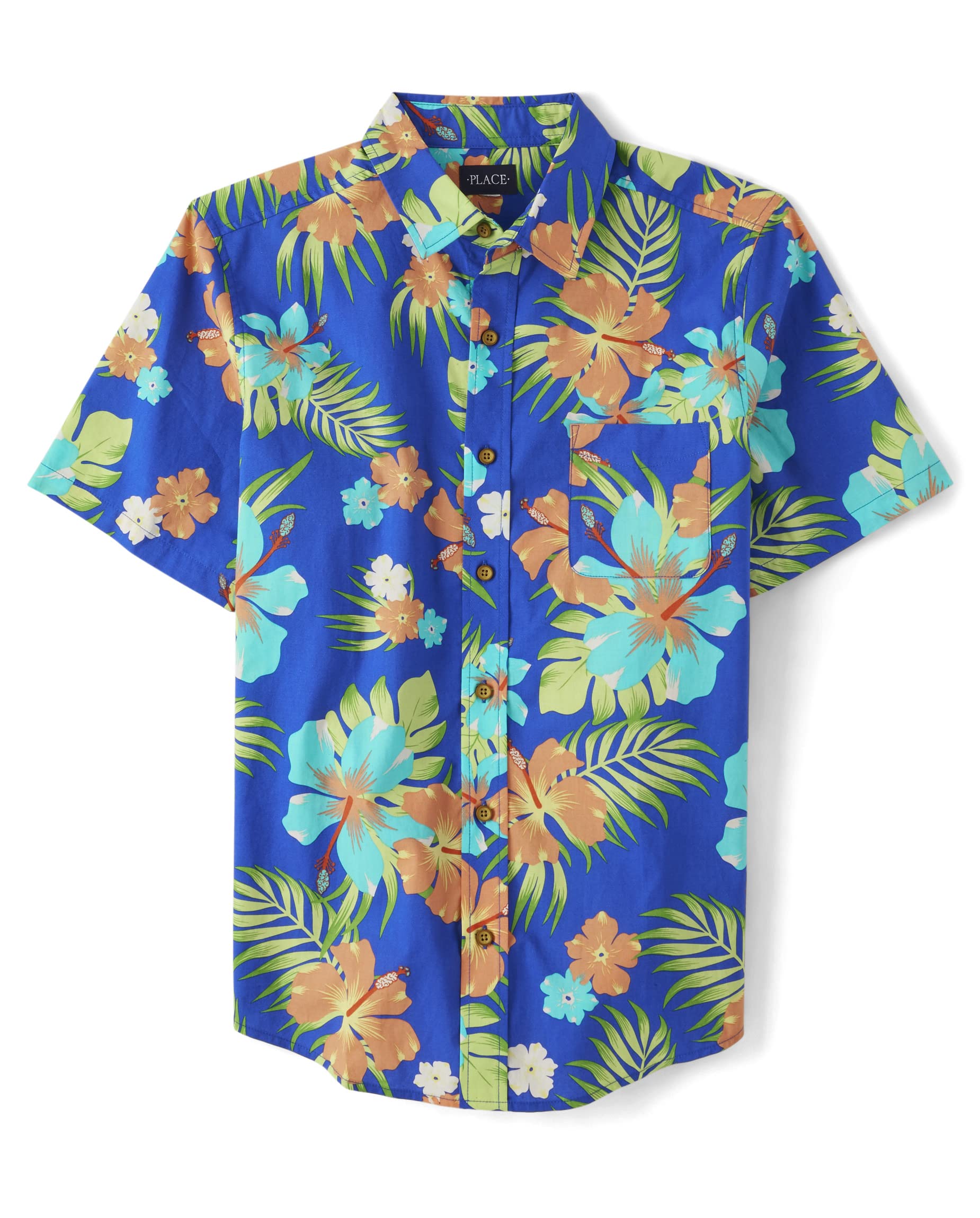 The Children's PlaceMen's Short Sleeve Button Down Shirt