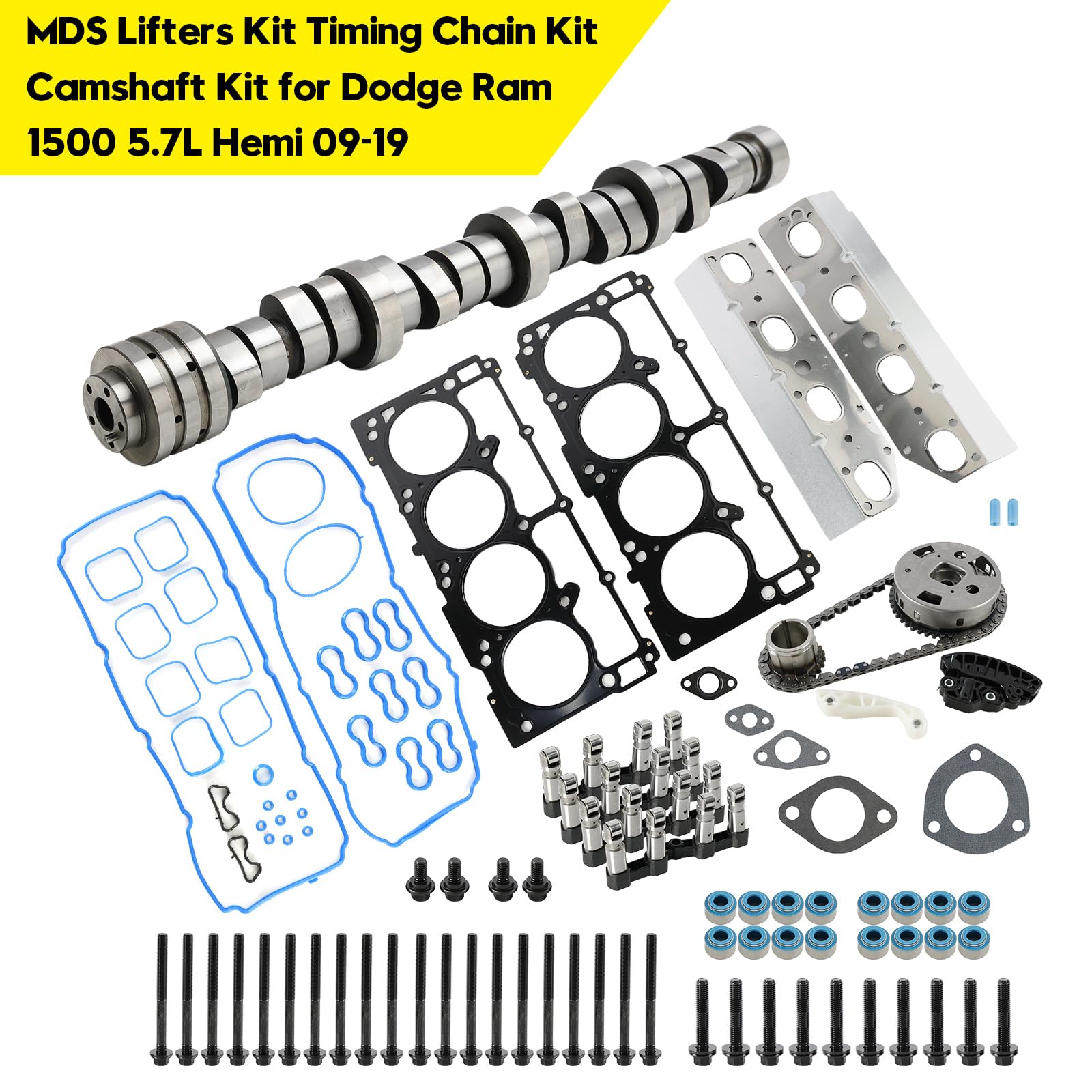 Topteng MDS Lifters Kit Timing Chain Kit Nockenwellen Kit Passend für Dodge Ram 1500 5.7L Hemi 09-19