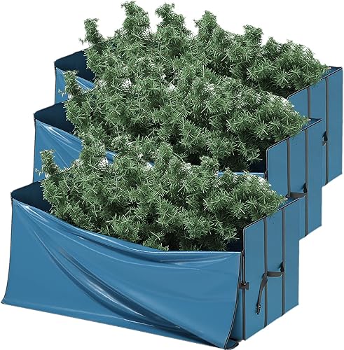 StorageBud Paquete de 3 bolsas de almacenamiento para árbol de Navidad, se adapta a árboles artificiales desmontados de hasta 7.5 pies de alto con